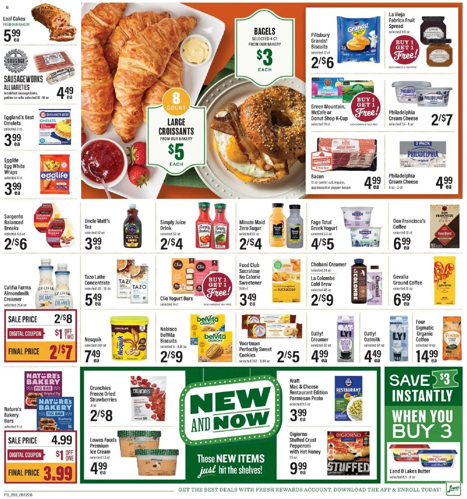 Lowes Foods Weekly Ad - valid from 08/12/2026 | Page: 4 | Products: Yogurt, Cookies, Ice cream, Pepper