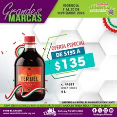 Vista previa de Bodegas Alianza catálogo Grandes Marcas, nuevo folleto de la tienda, válido en México a partir del 07/09/2026