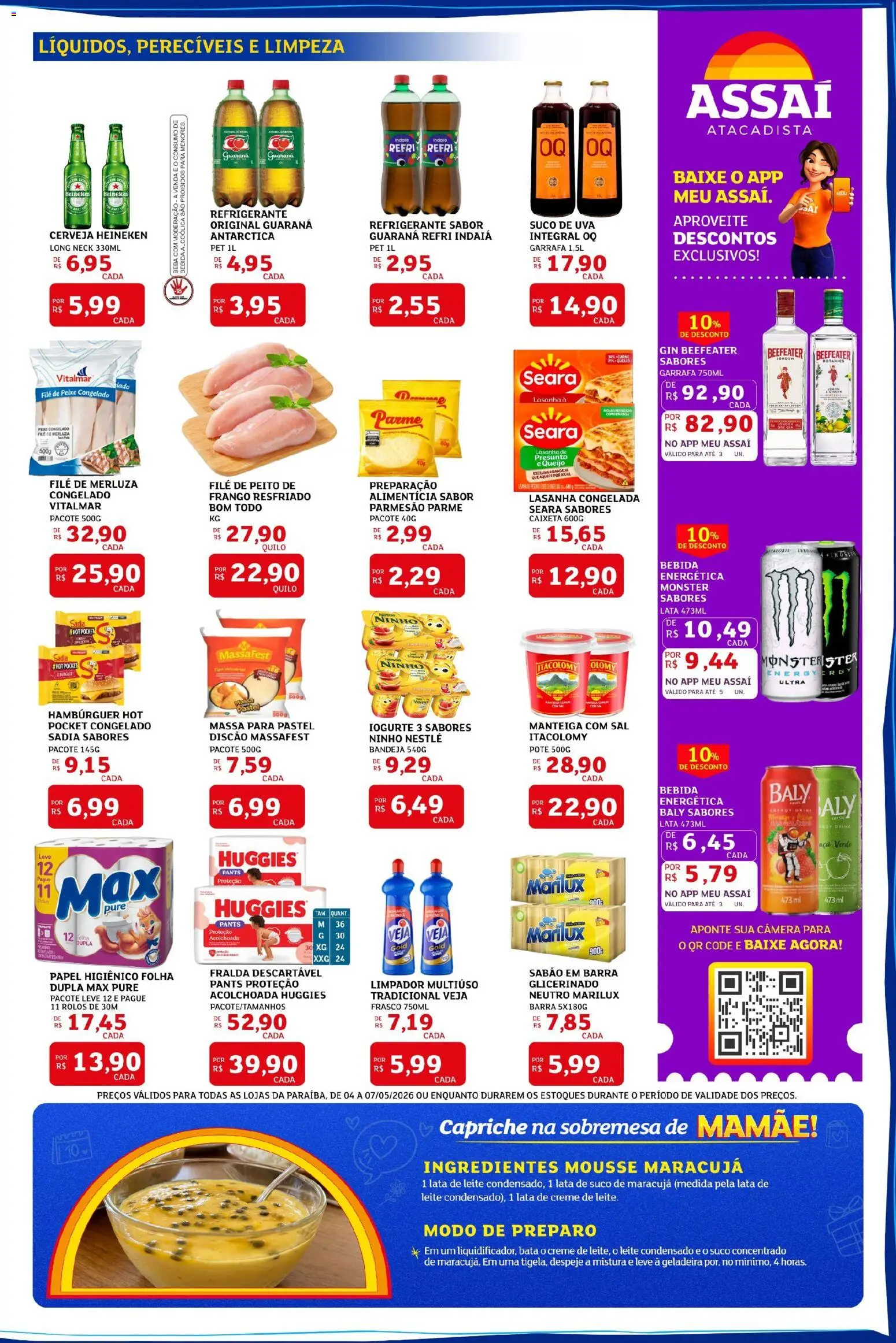 Assaí Atacadista Folheto - válido de 04.05.2026 | Página: 3 | Produtos: Maracujá, Geladeira, Suco, Massa