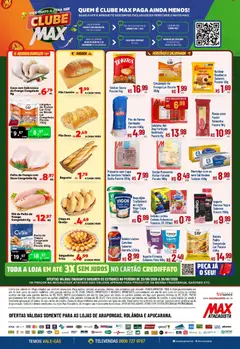 Max Atacadista ofertas Feira - Pré-Visualização do folheto da loja Max Atacadista, válido de 25/08/2026 | Página: 2 | Produtos: Salsicha, Moela, Queijo, Pneus