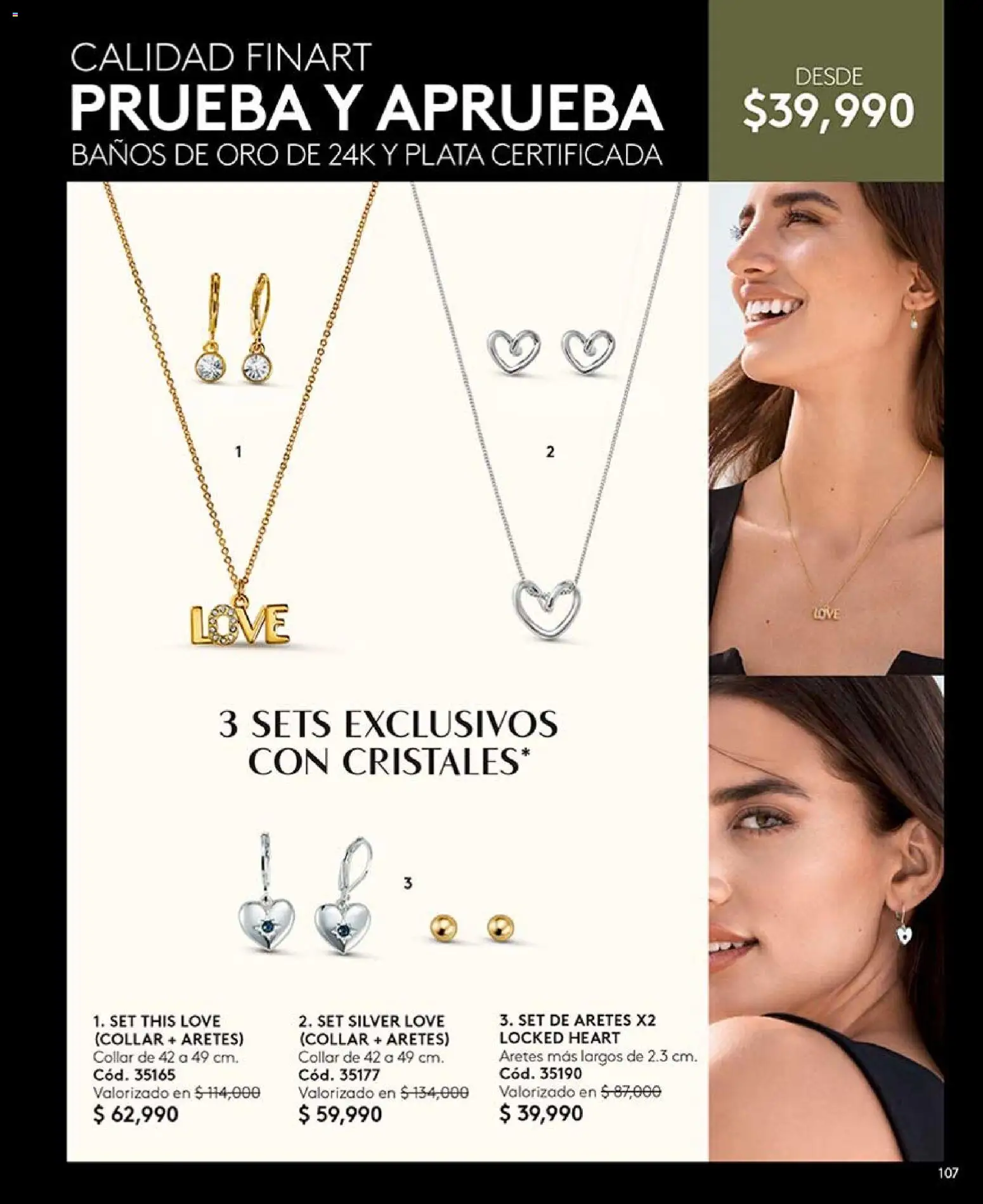 Ésika revista - valida desde el 17/07/2026 | Página: 107 | Productos: Aretes, Collar