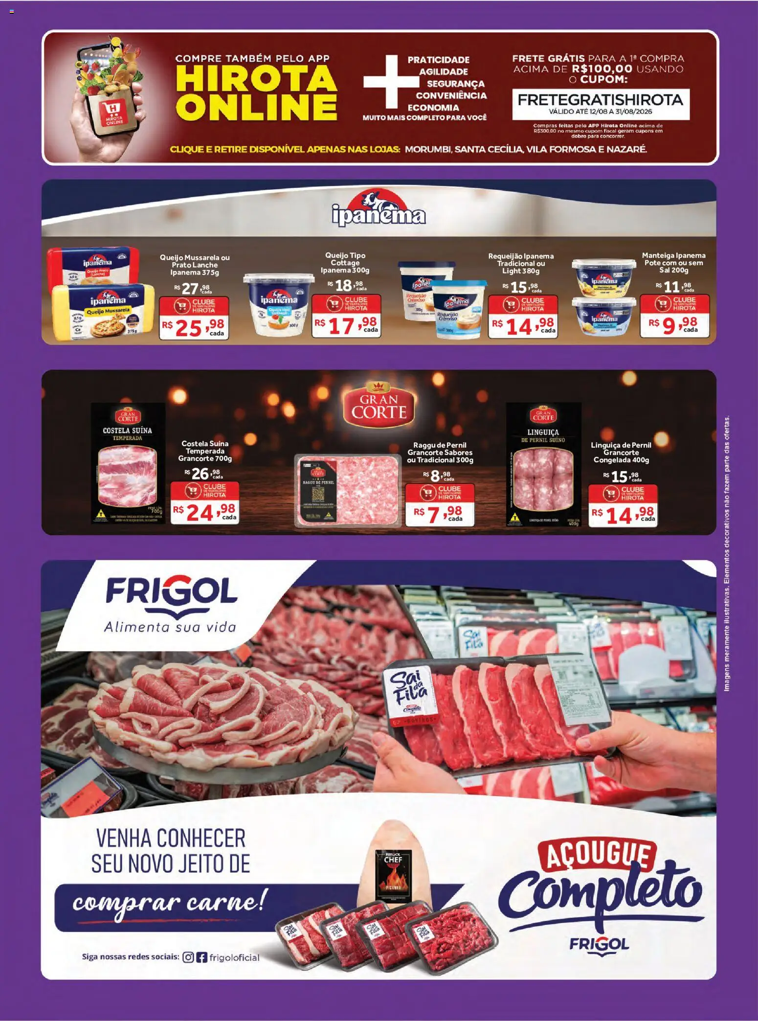 Hirota Food Folheto - válido de 12/08/2026 | Página: 5 | Produtos: Manteiga, Queijo, Cottage, Mussarela