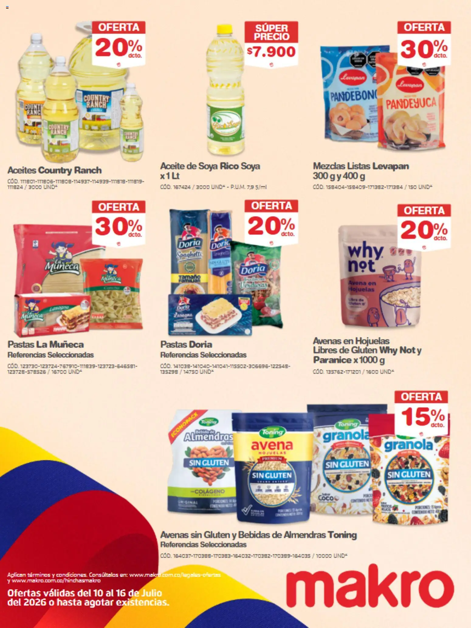 Makro revista - valida desde el 10/07/2026 | Página: 37 | Productos: Bebidas, Almendras, Avena, Muñeca