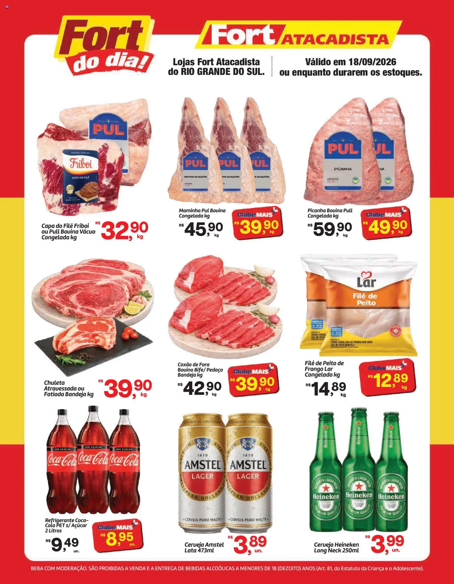 Fort Atacadista Folheto - válido de 18/09/2026 | Página: 1 | Produtos: Cerveja Heineken, Açúcar, Refrigerante, Frango