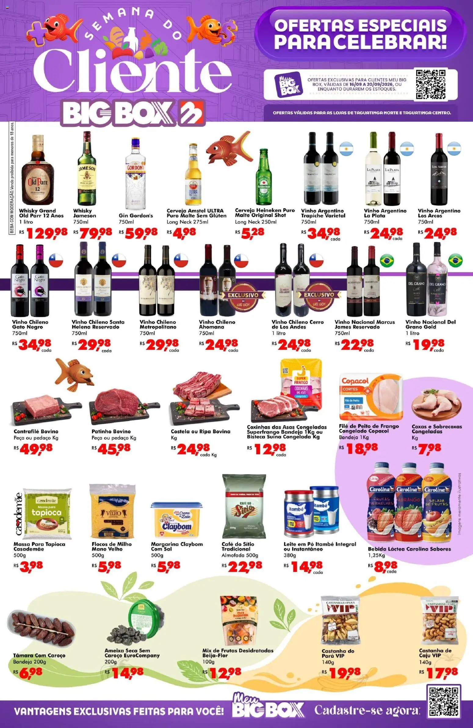 Big Box Folheto - válido de 16/09/2026 | Página: 1 | Produtos: Bebida, Bandeja, Milho, Peito de frango