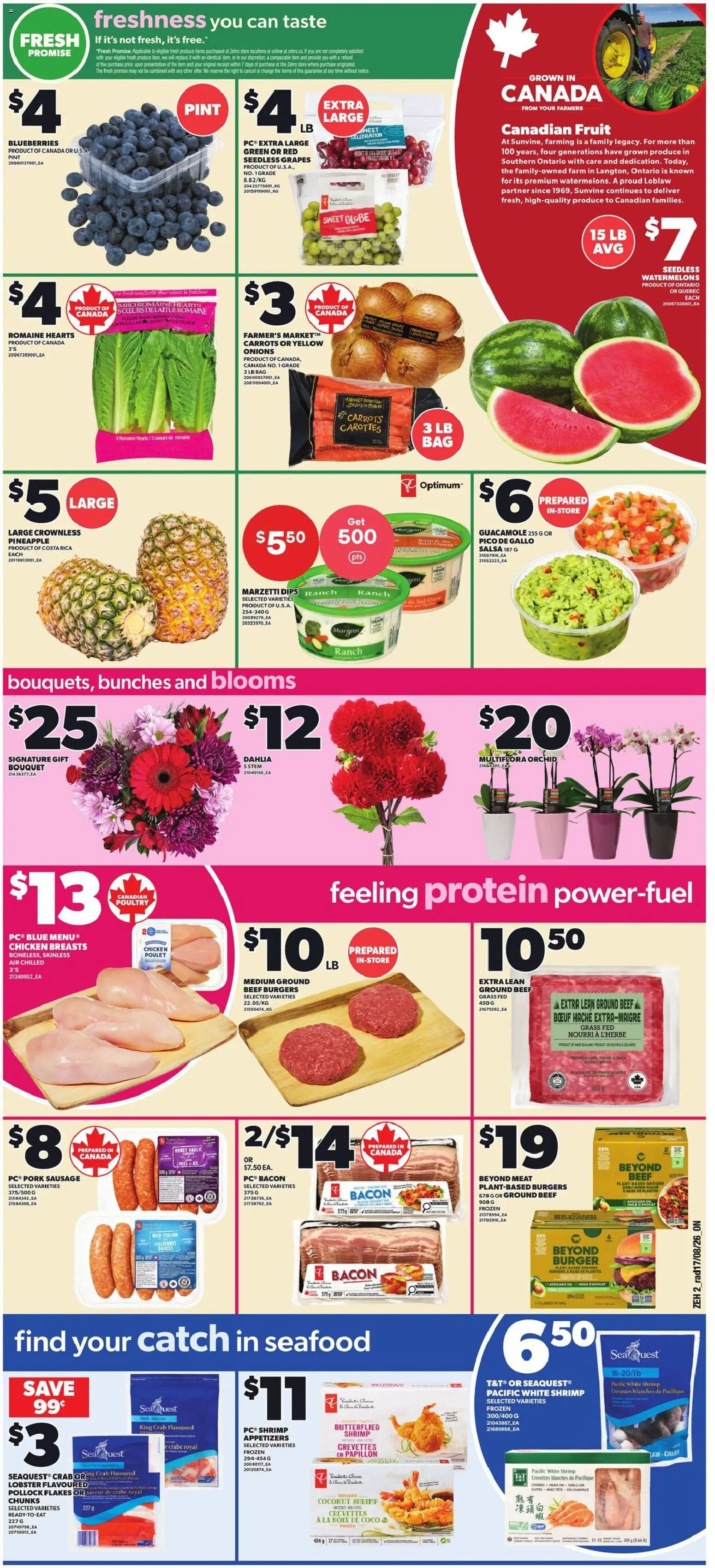 Zehrs flyer valid from Aug 20, 2026 | Page: 3 | Products: Pineapple, Coconut, Appetizers, Garlic