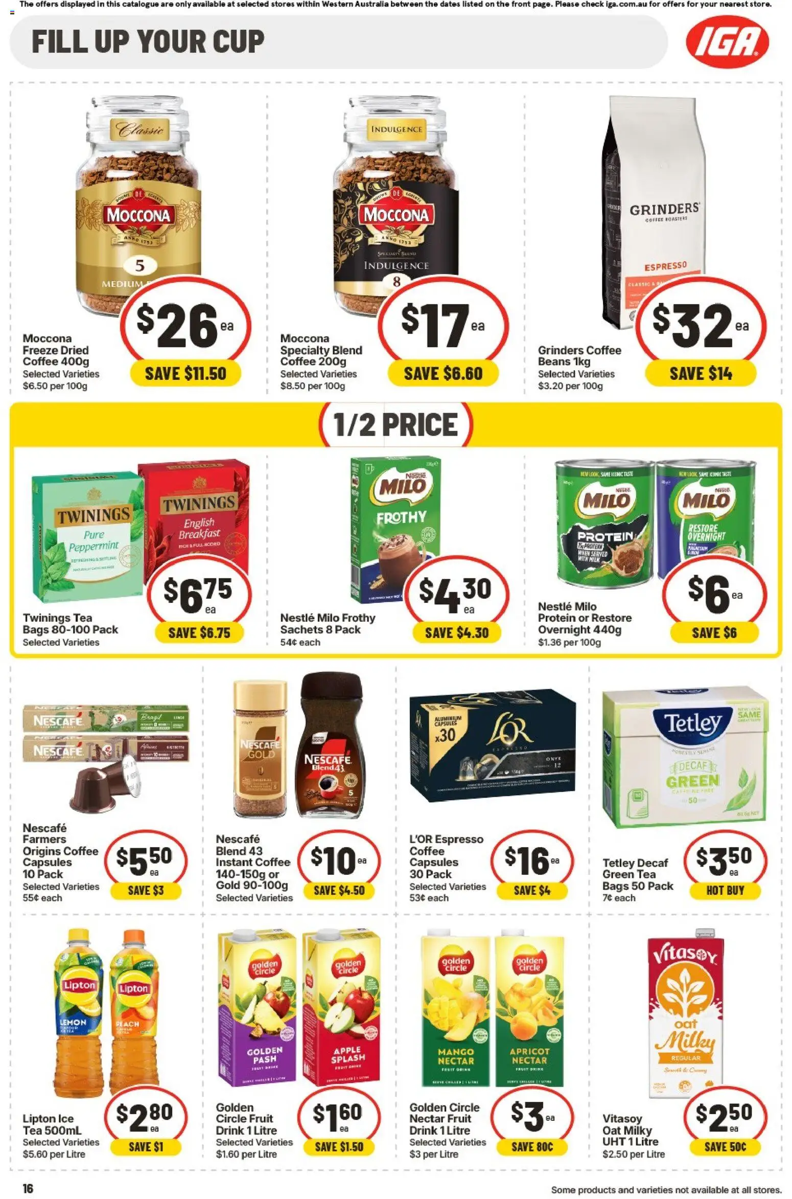 IGA catalogue - valid from 26/08/2026 | Page: 16 | Products: Coffee, Ice, Beans, Instant coffee