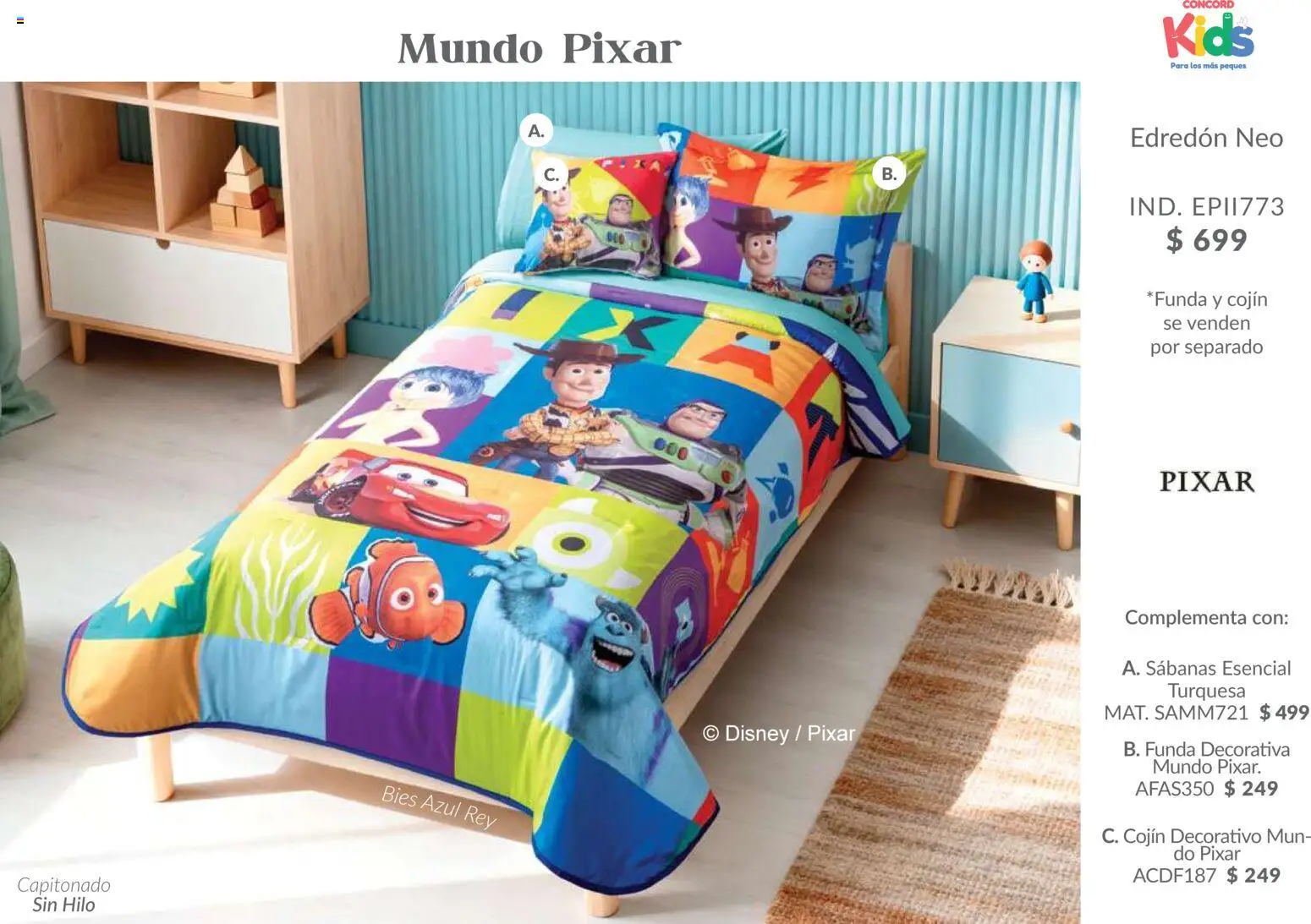 Nuevas ofertas de Colchas Concord válidas en toda la República Mexicana desde el 01/02/2026. ¡Encuentra las mejores ofertas en Colchas Concord catálogo Kids! | Página: 9 | Productos: Funda, Sabanas