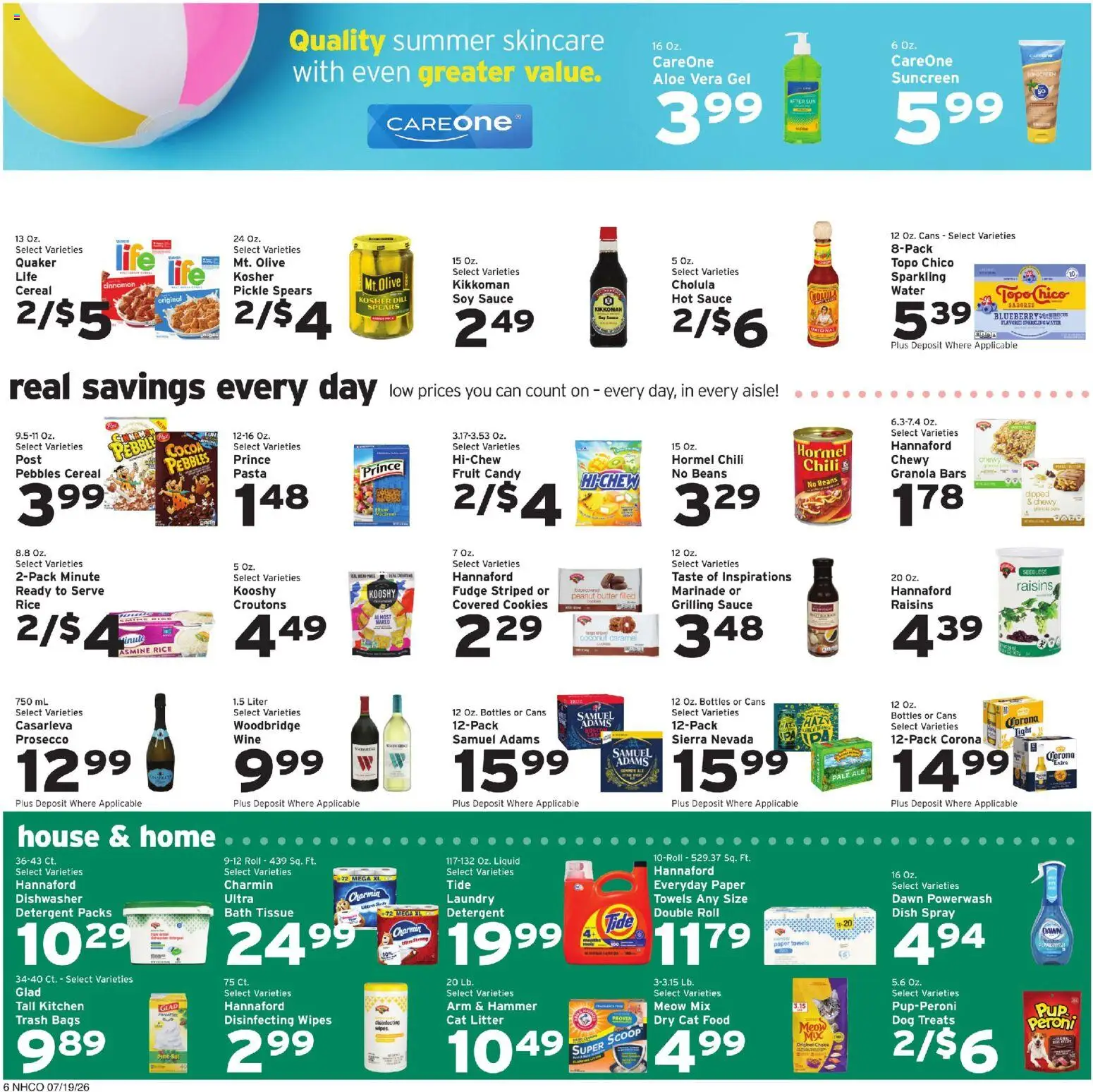 Hannaford Weekly Ad - valid from 07/19/2026 | Page: 8 | Products: Cat Litter, Butter, Wine, Dishwasher