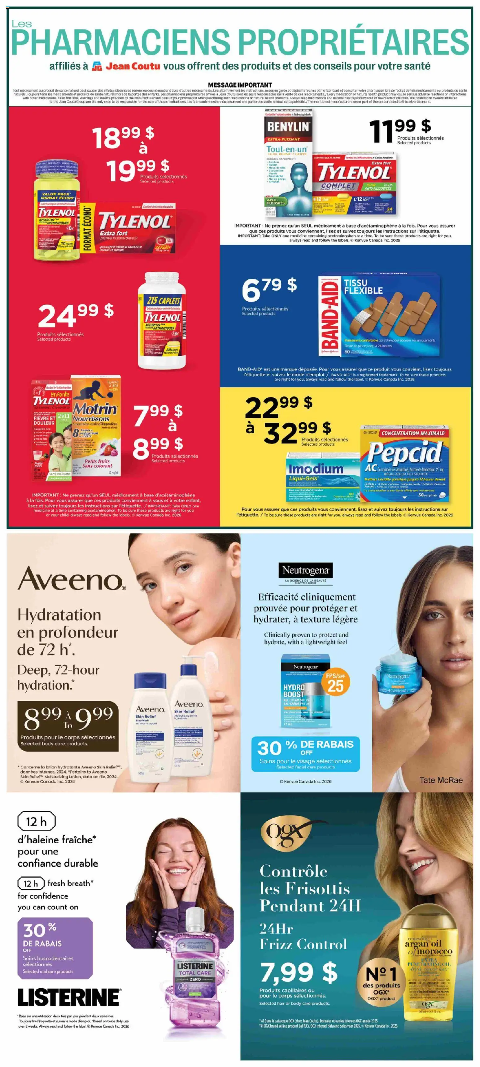 Jean Coutu flyer valid from Oct 1, 2026 | Page: 11 | Products: Cream, Listerine, Inserts, Oil