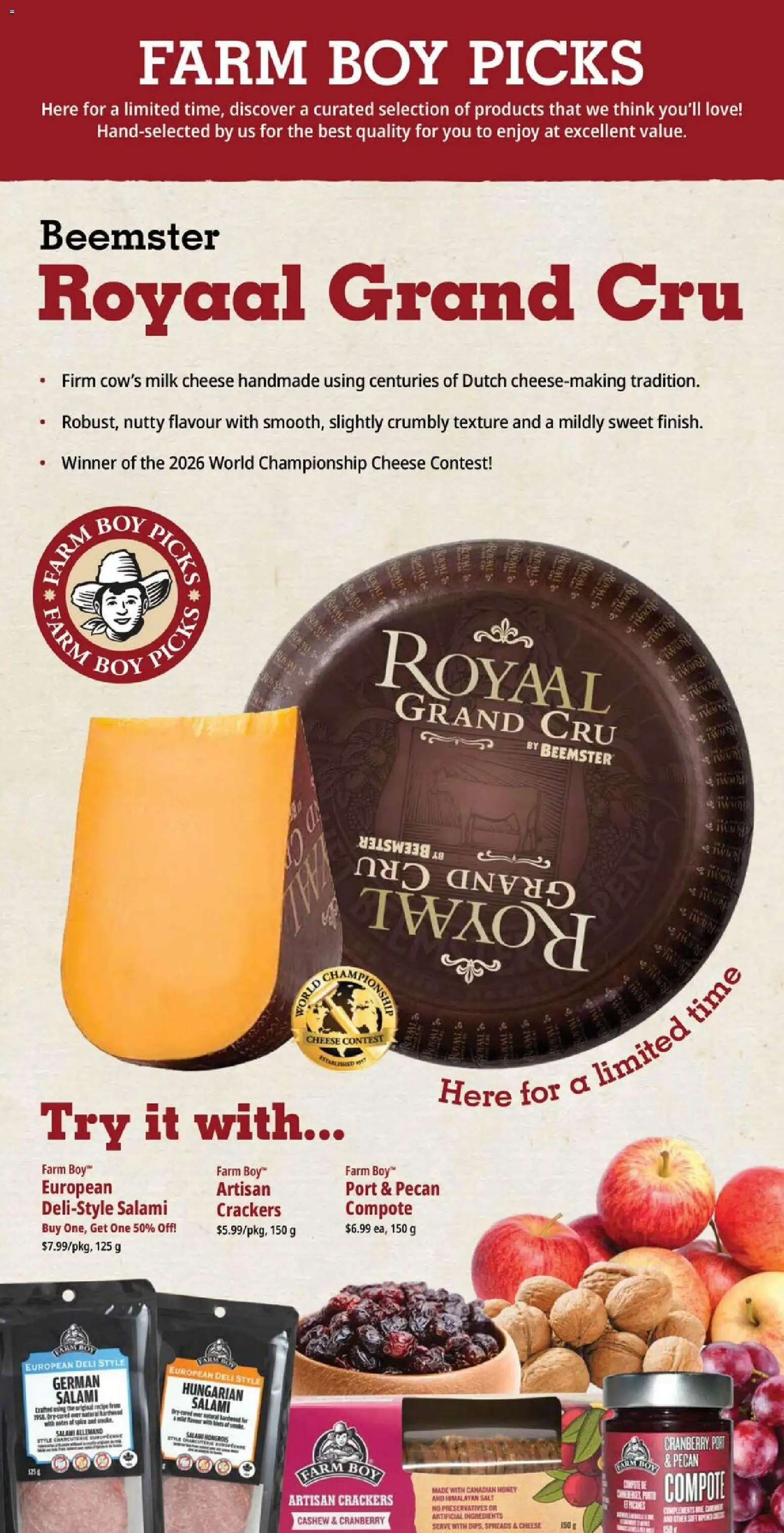 Farm Boy flyer valid from Aug 6, 2026 | Page: 6 | Products: Milk, Cheese, Salami