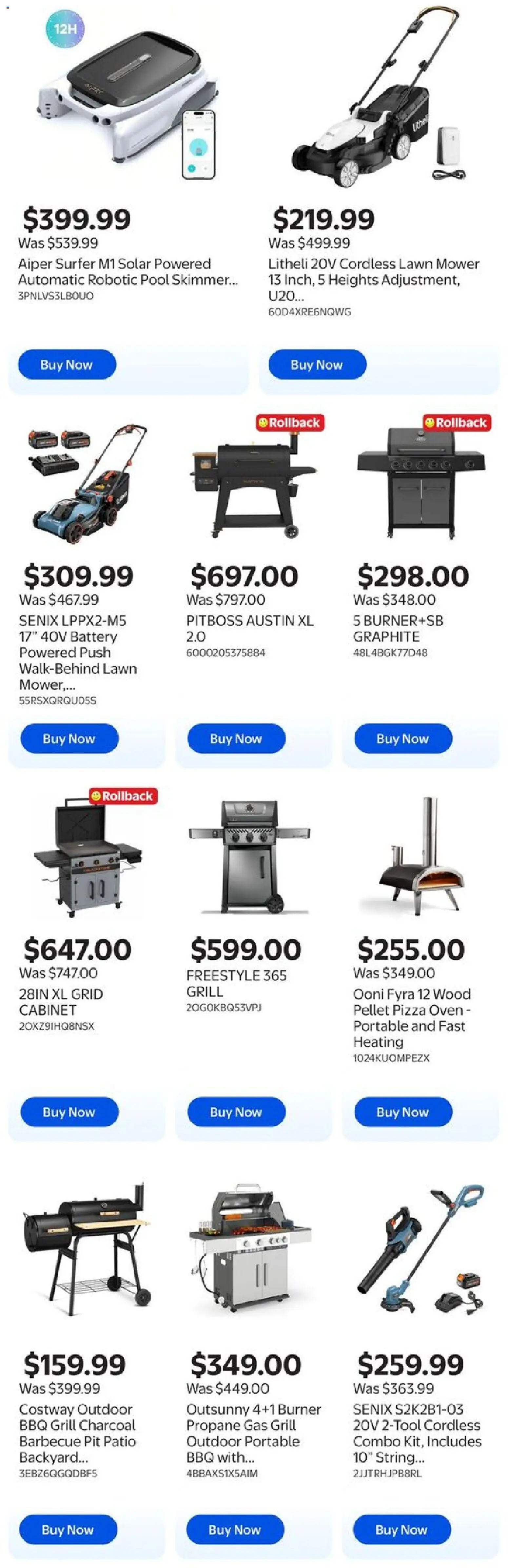 Walmart flyer valid from 07.05.2026 | Page: 3 | Products: Oven, Grill, Cabinet, Pizza