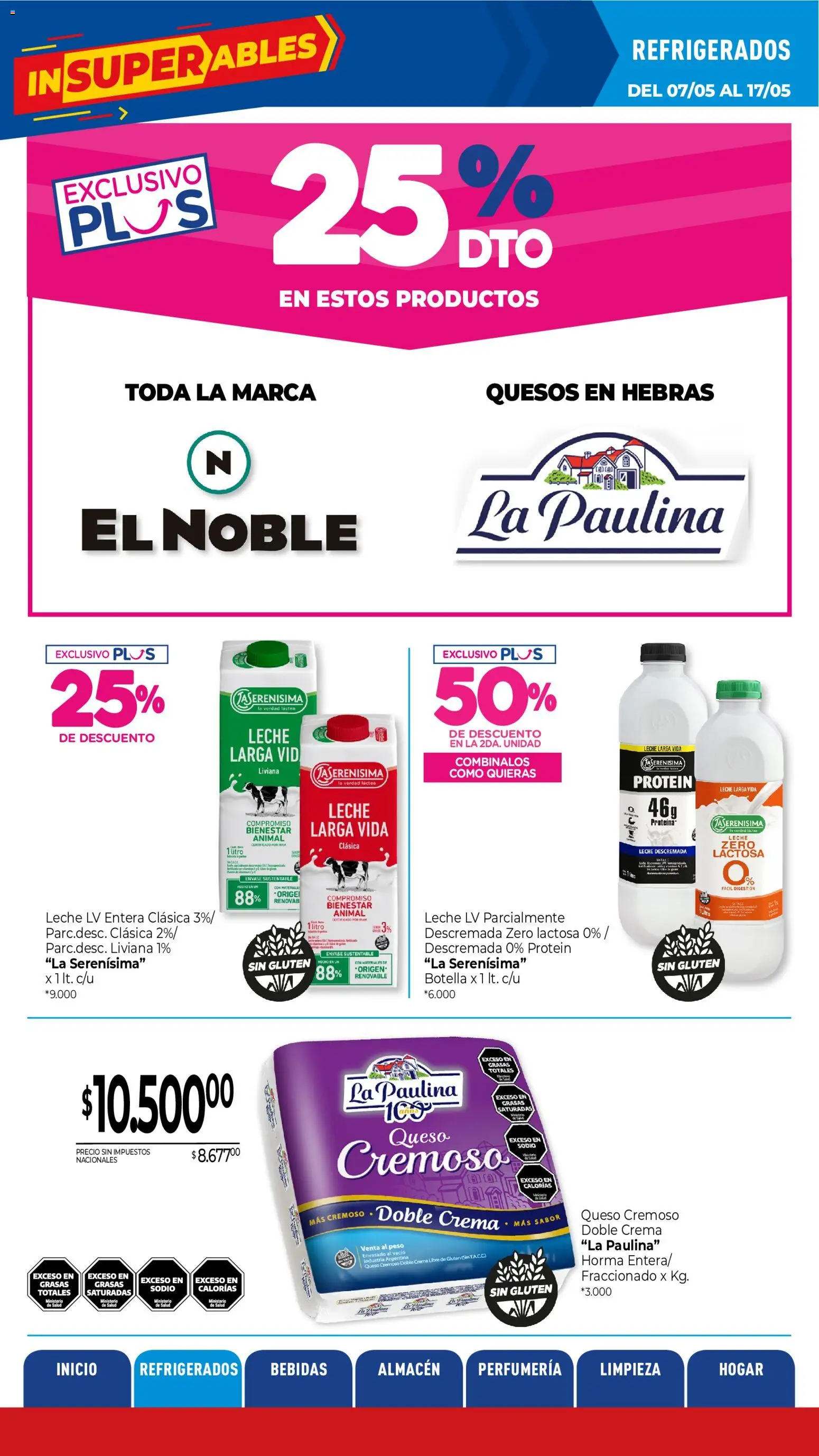 La Anonima catálogo │ válido desde el 07.05.2026 | Página: 6 | Productos: Peso, Leche, Queso, Crema