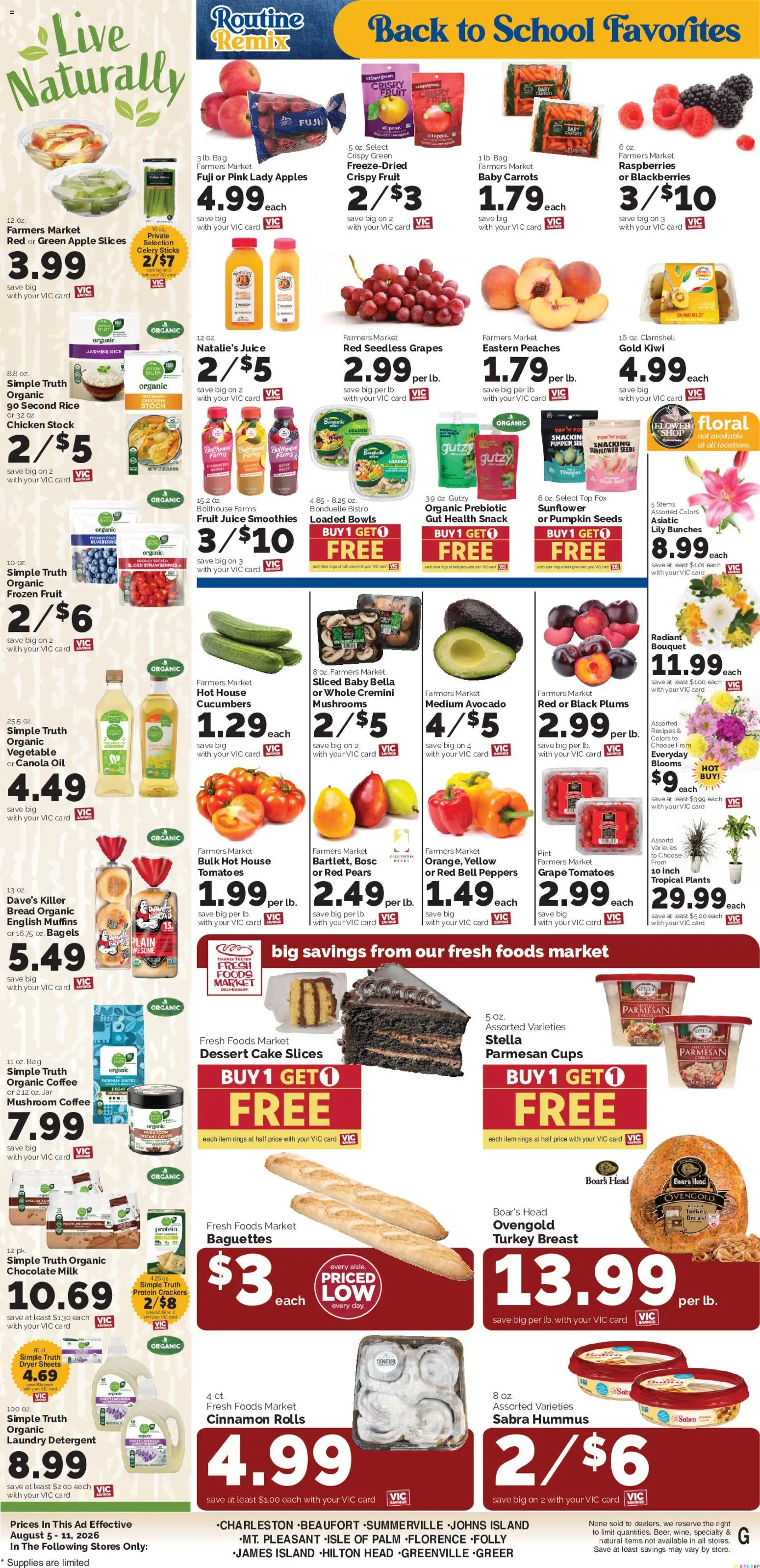 Harris Teeter Weekly Ad - SC - valid from 08/05/2026 | Page: 11 | Products: Wc, Cheese, Coffee, Strawberries