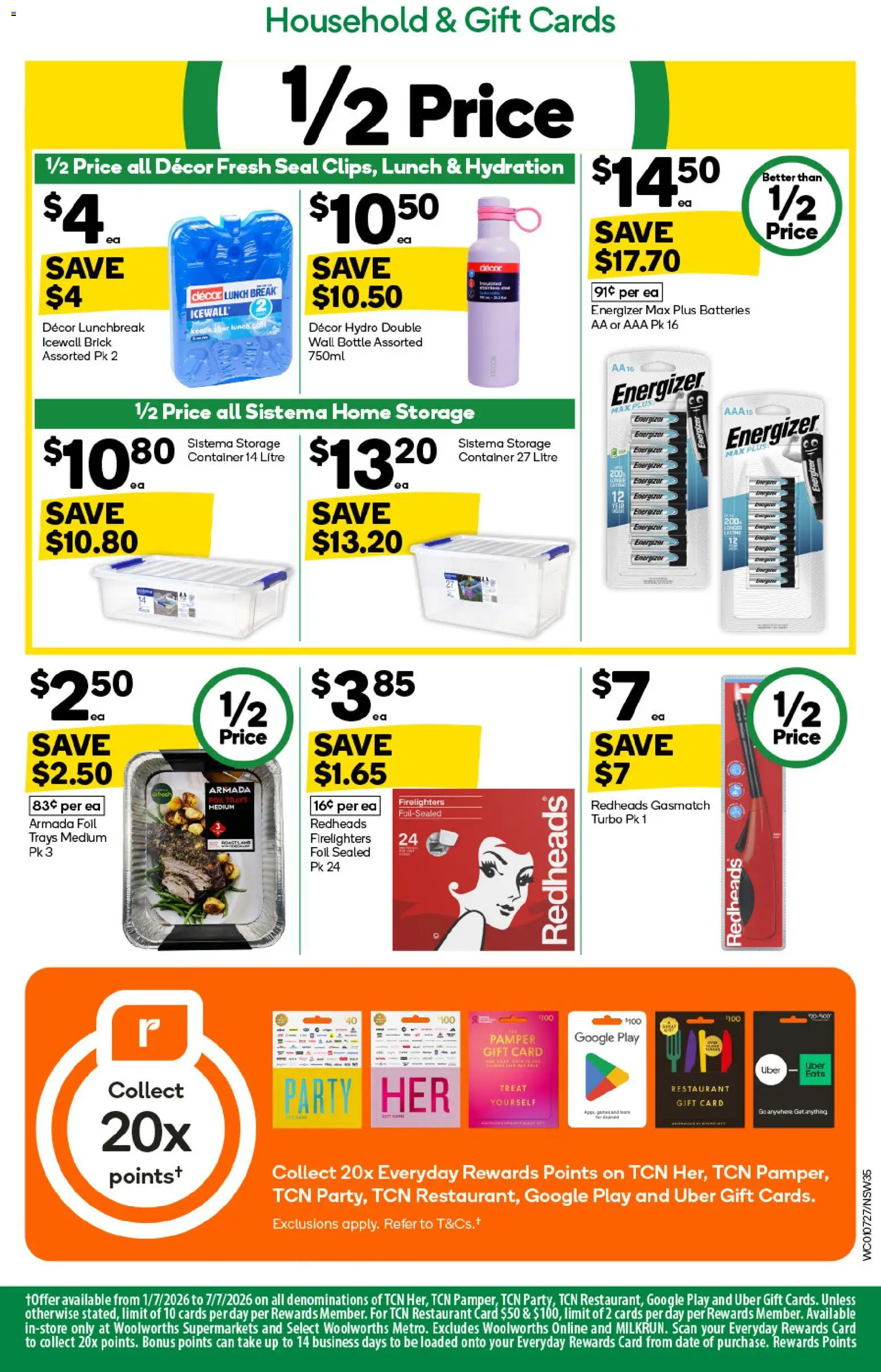 Woolworths catalogue - valid from 01/07/2026 | Page: 35 | Products: Decor, Household, Date, Batteries