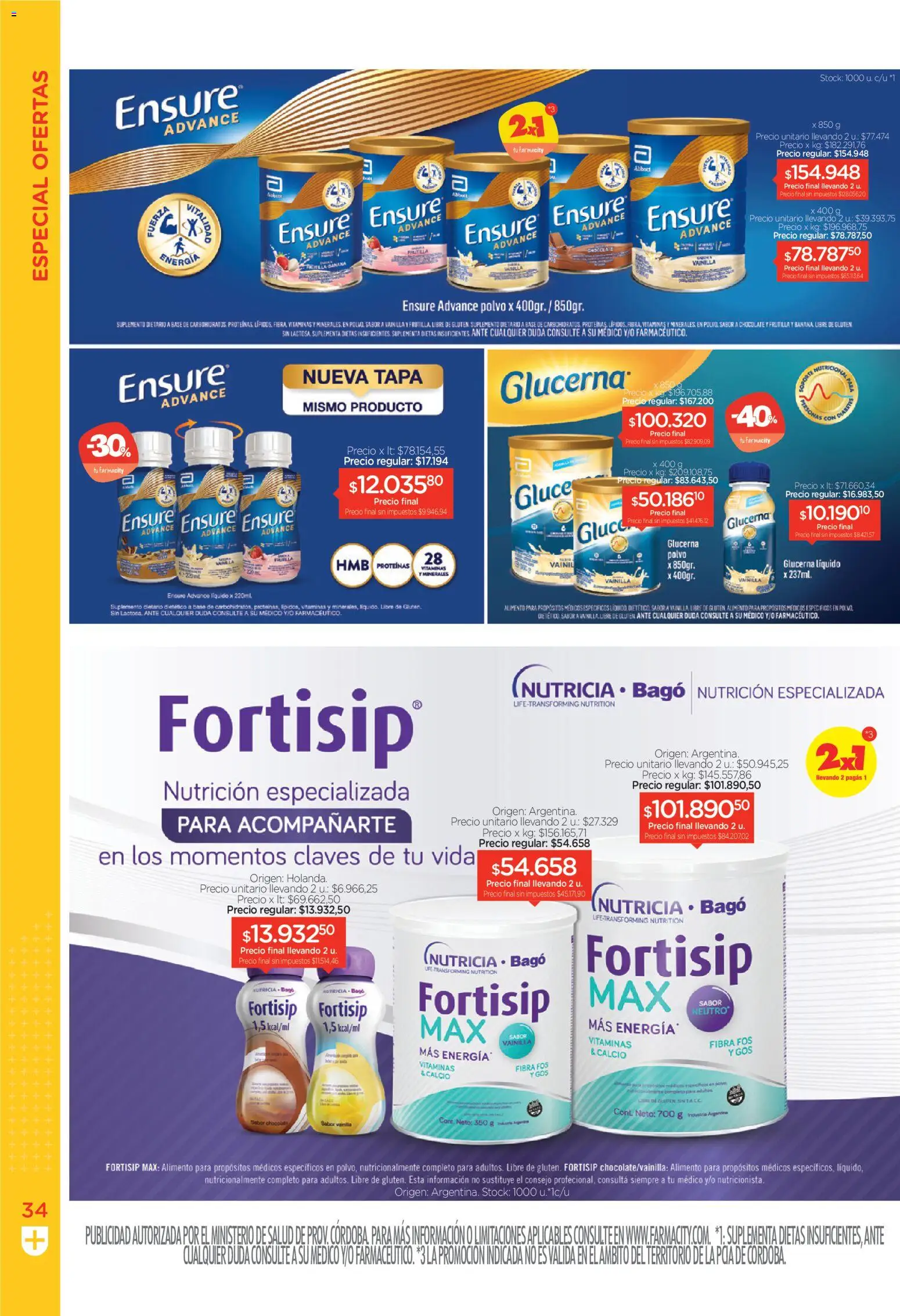 Farmacity catálogo │ válido desde el 02.06.2026 | Página: 34 | Productos: Vitaminas, Frutilla, Polvo, Chocolate