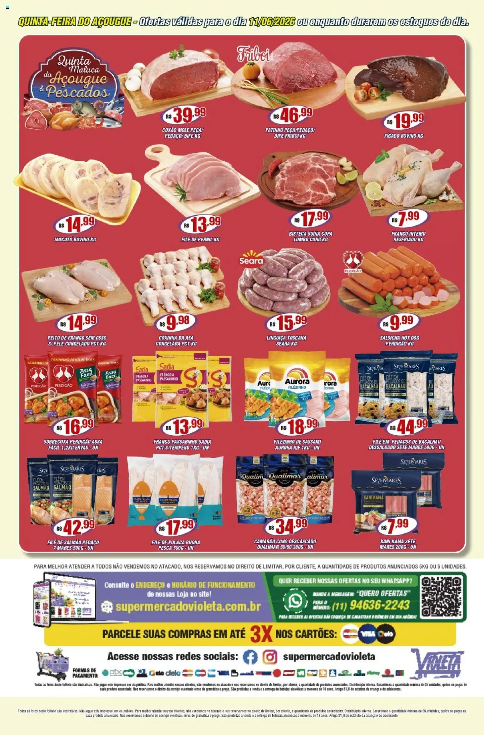 Violeta Supermercados Folheto - válido de 09.06.2026 | Página: 4 | Produtos: Bacalhau, Linguiça, Lombo, File de polaca
