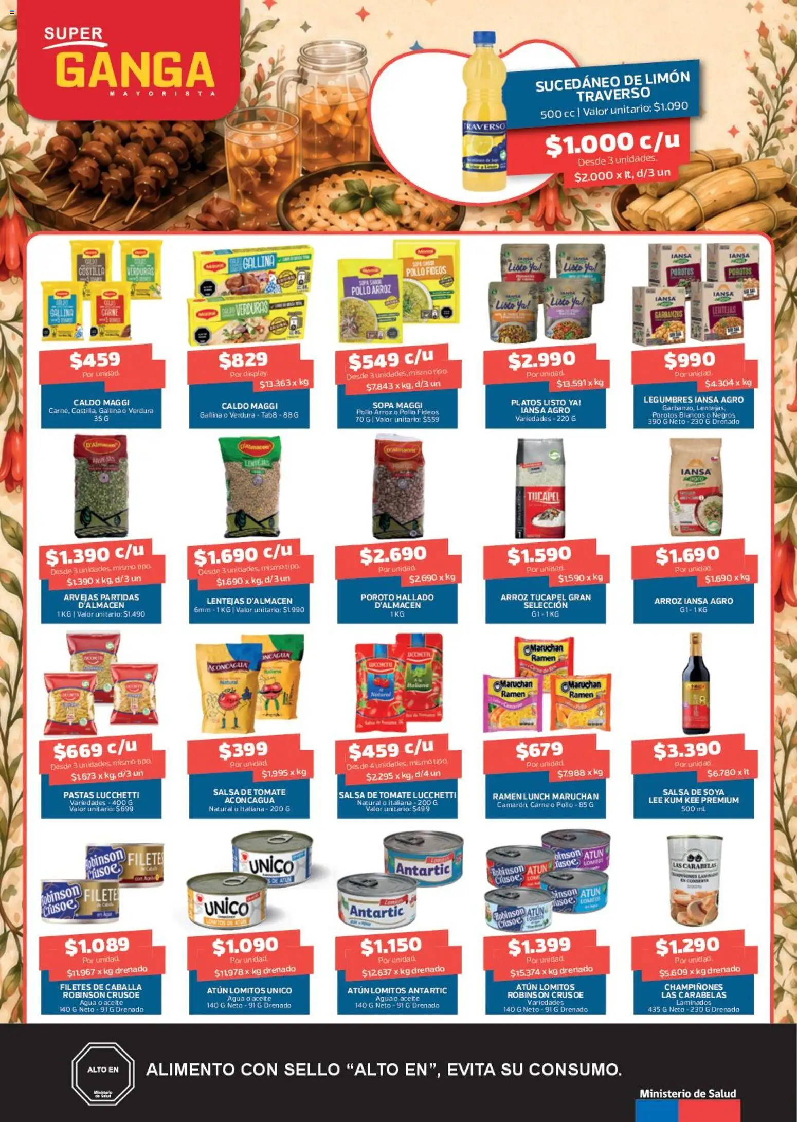 Super Ganga Ofertas │ válido desde el 08.09.2026 | Página: 2 | Productos: Pastas, Camarón, Lentejas, Salsa de tomate