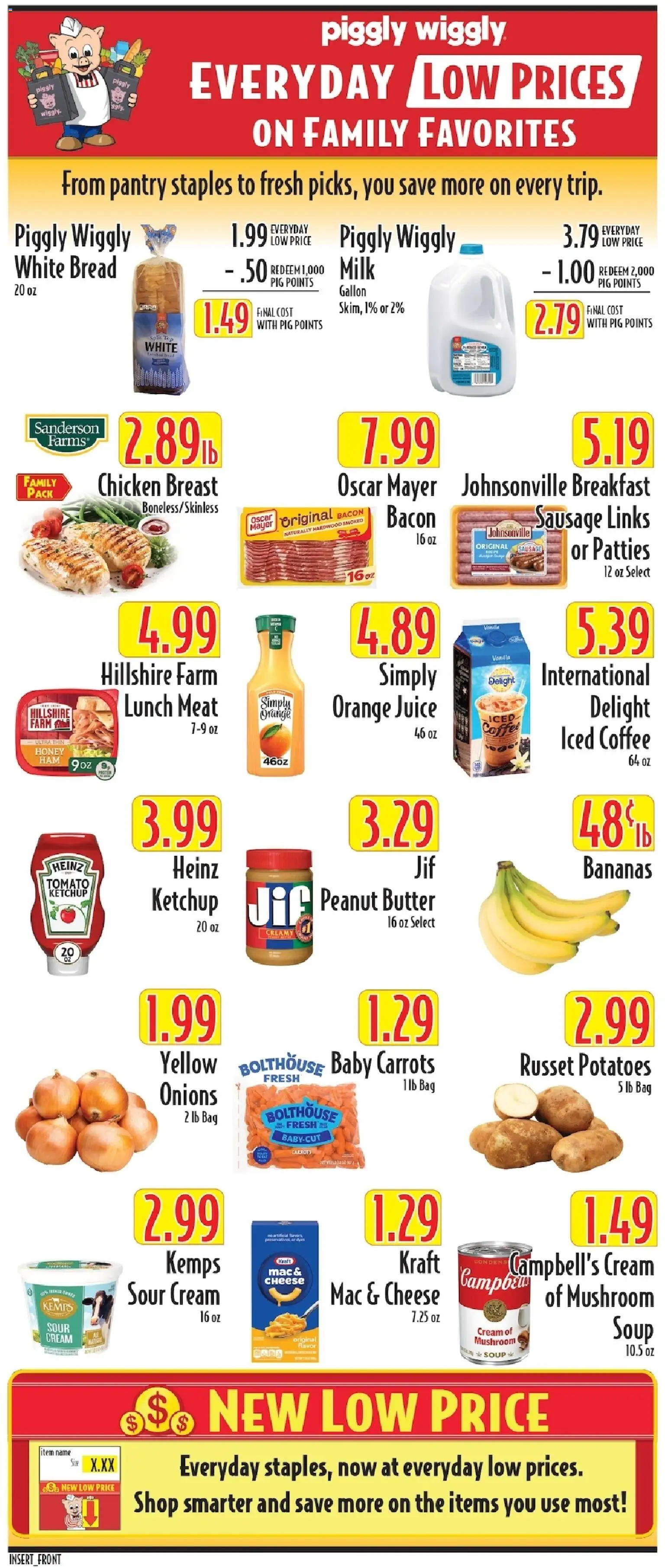 Piggly Wiggly Weekly Ad - valid from 06/24/2026 | Page: 4 | Products: Milk, Butter, Sausage, Bag