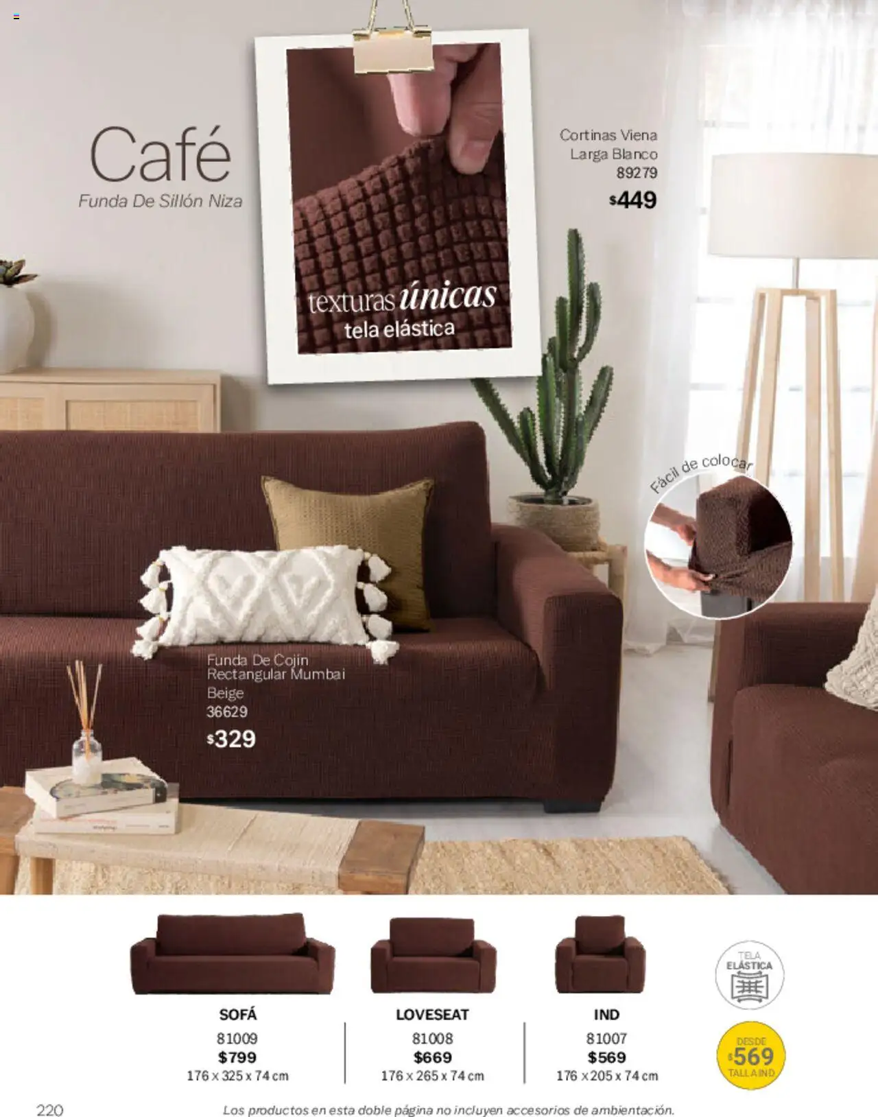 Nuevas ofertas de Vianney válidas en toda la República Mexicana desde el 07.03.2025. ¡Encuentra las mejores ofertas en Vianney catálogo Primavera! | Página: 224 | Productos: Sofá, Café, Funda, Cortinas