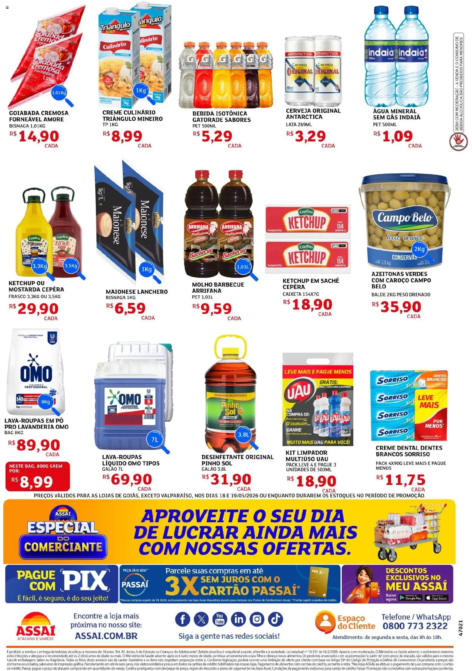 Assaí Atacadista Folheto - válido de 18.05.2026 | Página: 2 | Produtos: Azeitonas, Gatorade, Pneus, Creme dental