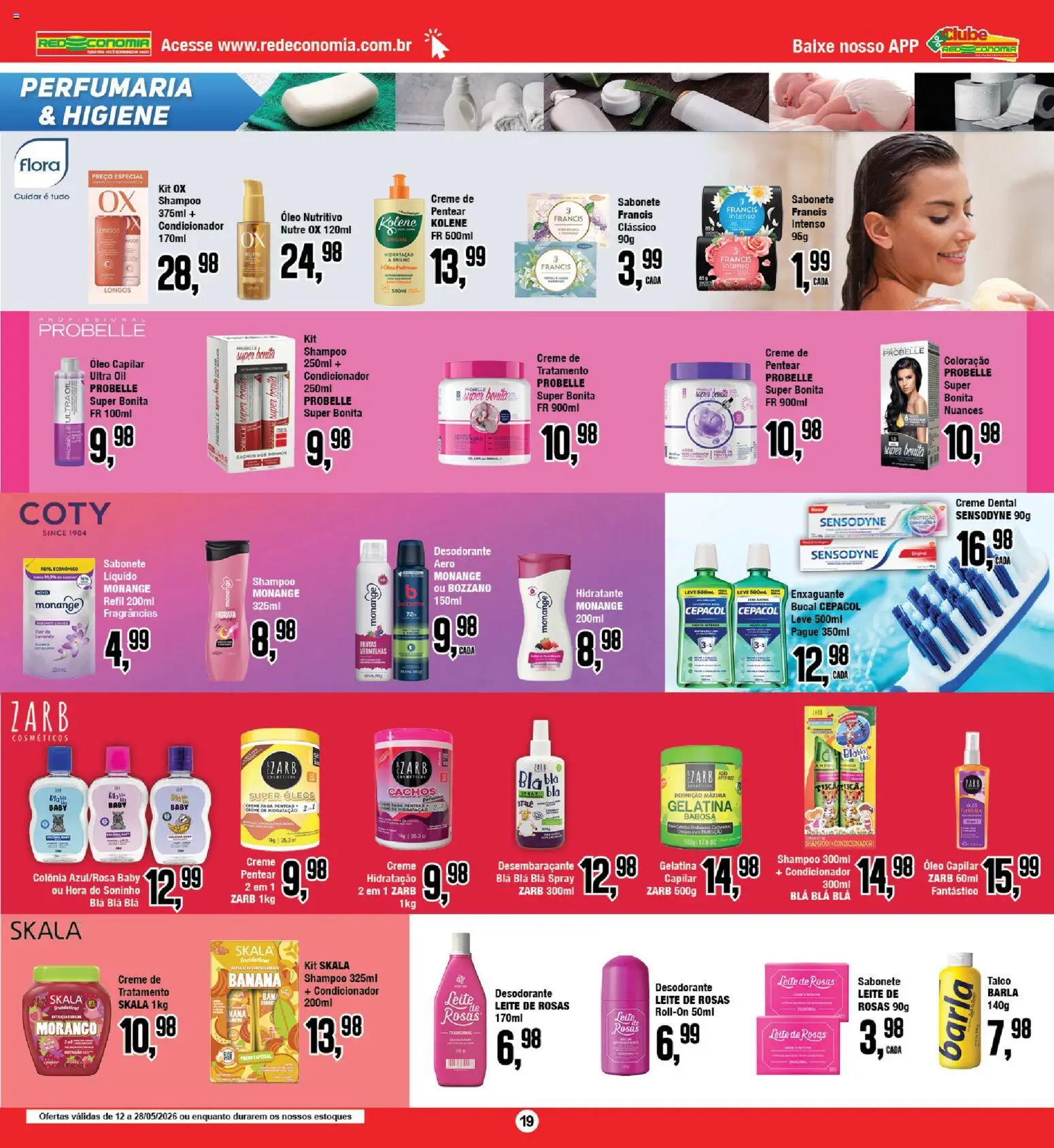 RedEconomia Folheto - válido de 12.05.2026 | Página: 19 | Produtos: Shampoo, Condicionador, Creme dental, Gelatina