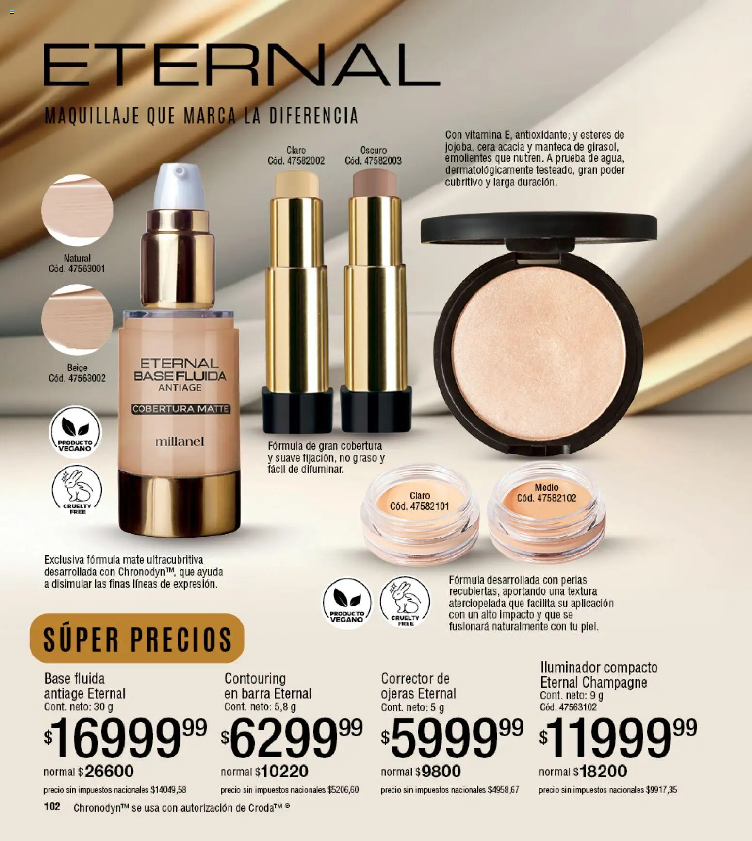 Millanel - Catálogo │ válido desde el 30/03/2026 | Página: 102 | Productos: Mate, Maquillaje, Cera, Manteca