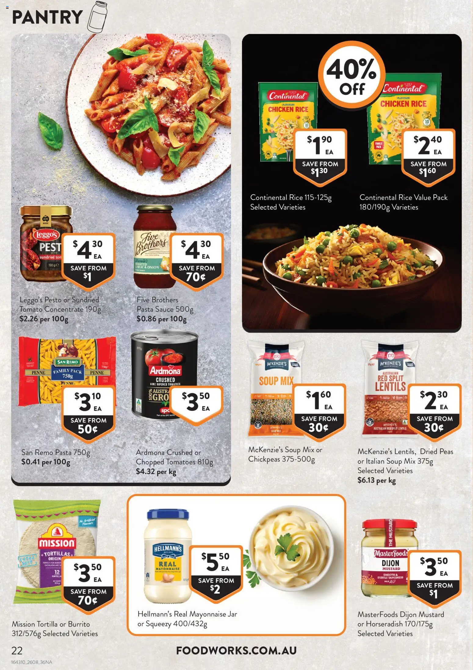 Foodworks catalogue - valid from 26/08/2026 | Page: 22 | Products: Horseradish, Tomatoes, Pasta, Tomato