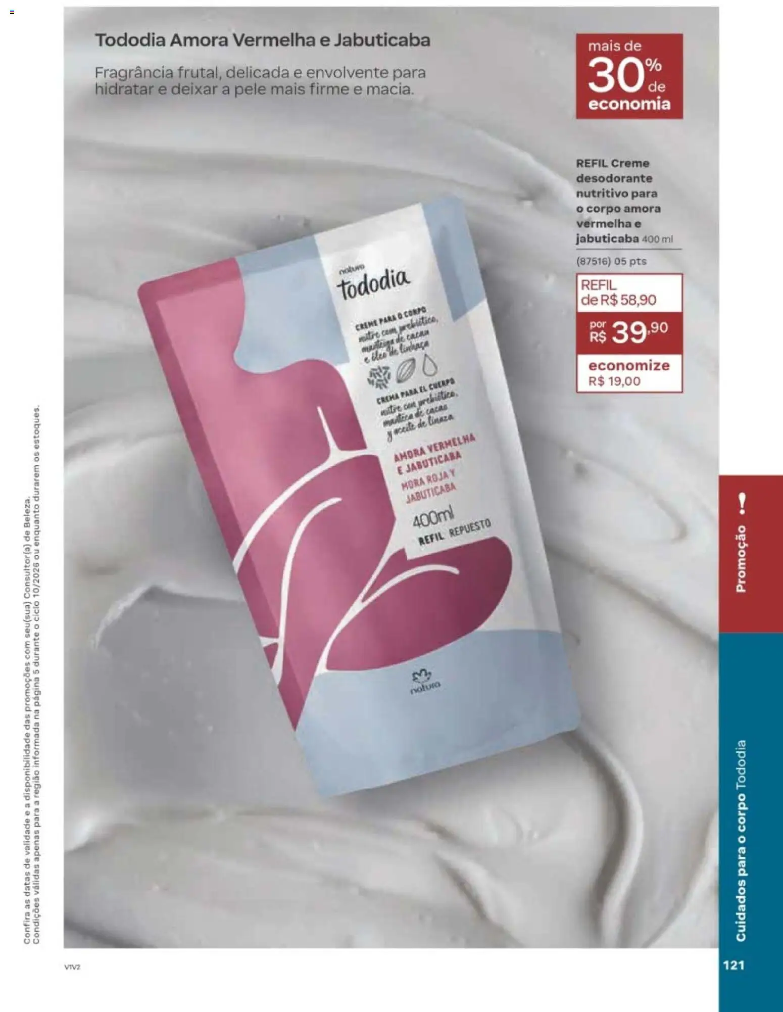 Natura Folheto - válido de 22/06/2026 | Página: 121 | Produtos: Fragrância, Linhaça, Desodorante, Creme