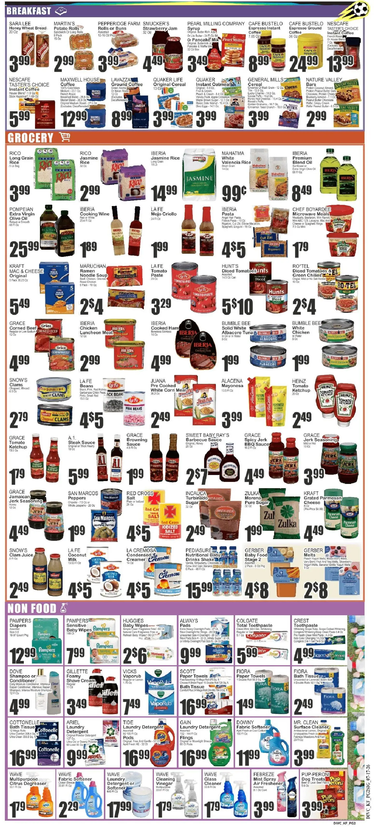 Key Food Weekly Ad - valid from 07/17/2026 | Page: 2 | Products: Cheese, Ham, Juice, Water