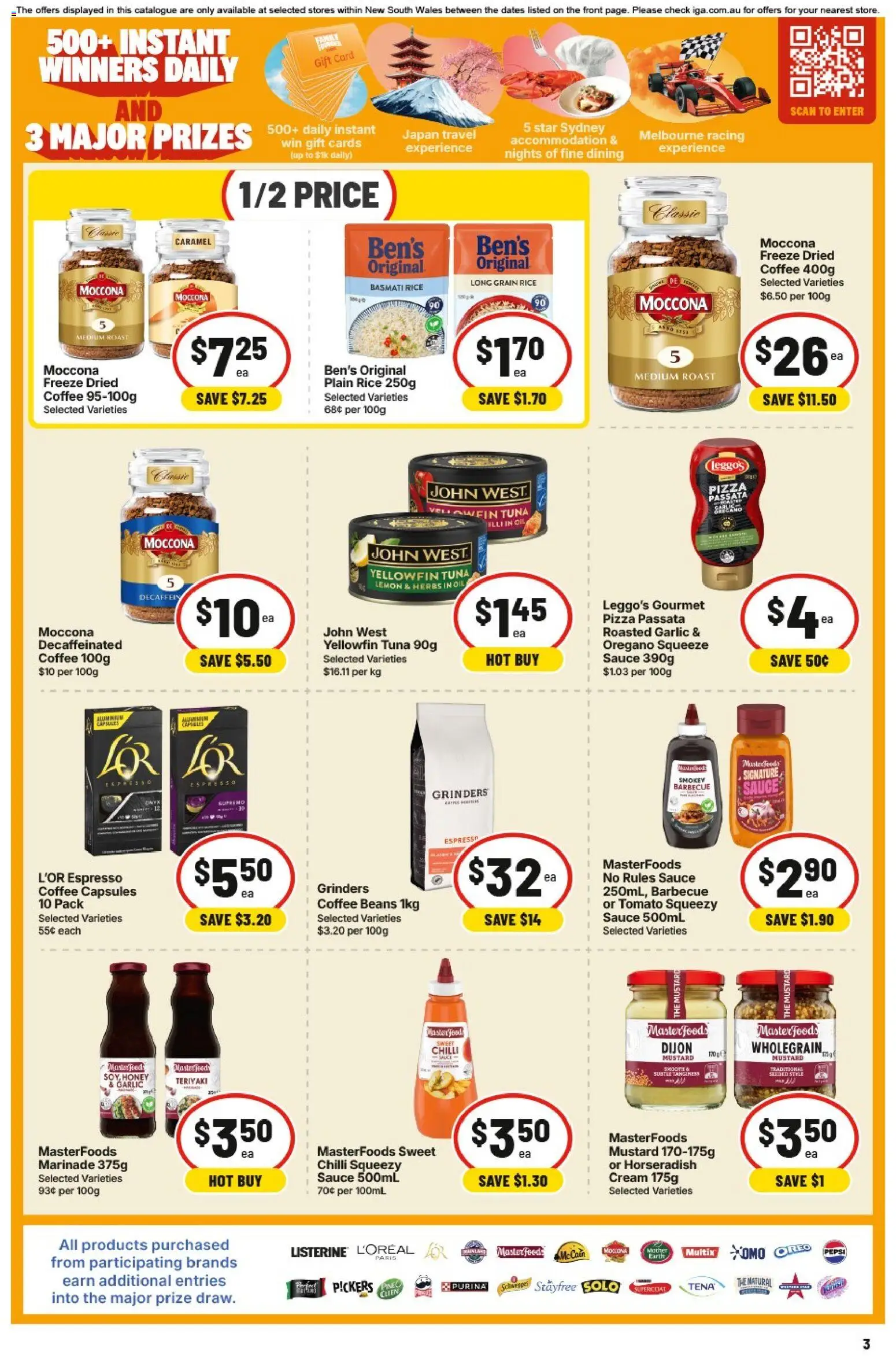 IGA catalogue - valid from 01/07/2026 | Page: 3 | Products: Rice, Cream, Tuna, Chilli