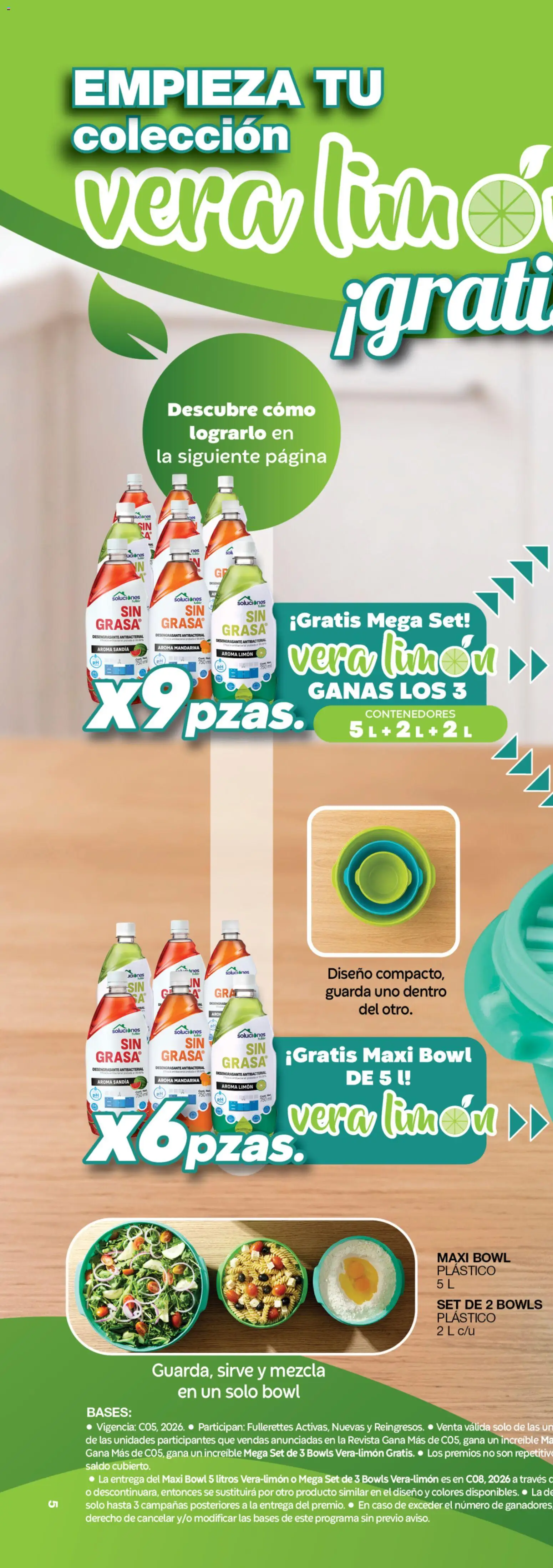 Nuevas ofertas de Fuller válidas en toda la República Mexicana desde el 10.06.2026. ¡Encuentra las mejores ofertas en Fuller Gana Mas 5 2026! | Página: 4 | Productos: Sandía, Limón, Desengrasante, Bowl