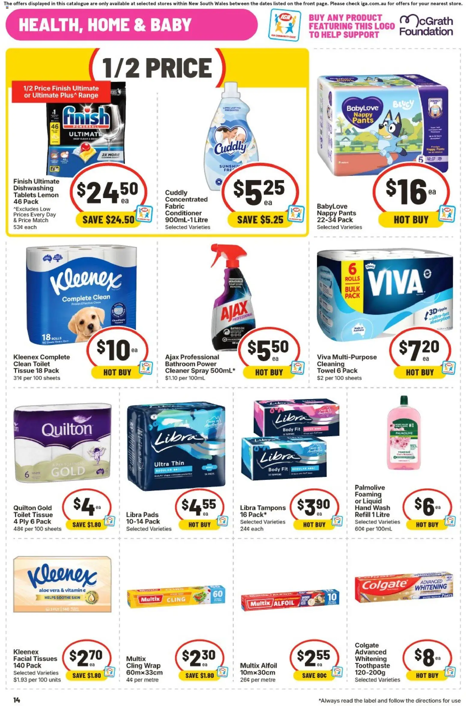 IGA catalogue - valid from 23/09/2026 | Page: 22 | Products: Toilet, Toothpaste, Tampons, Tissues