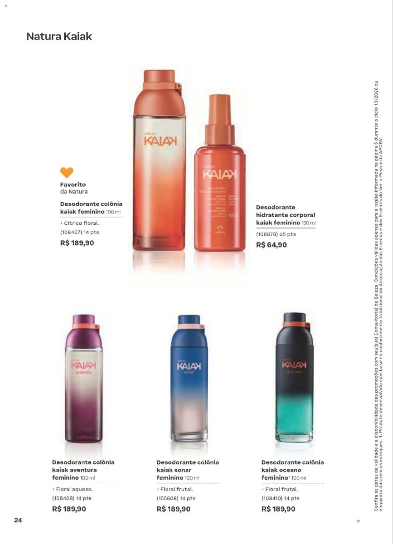 Natura Folheto - válido de 10/08/2026 | Página: 25 | Produtos: Hidratante corporal, Desodorante, Base