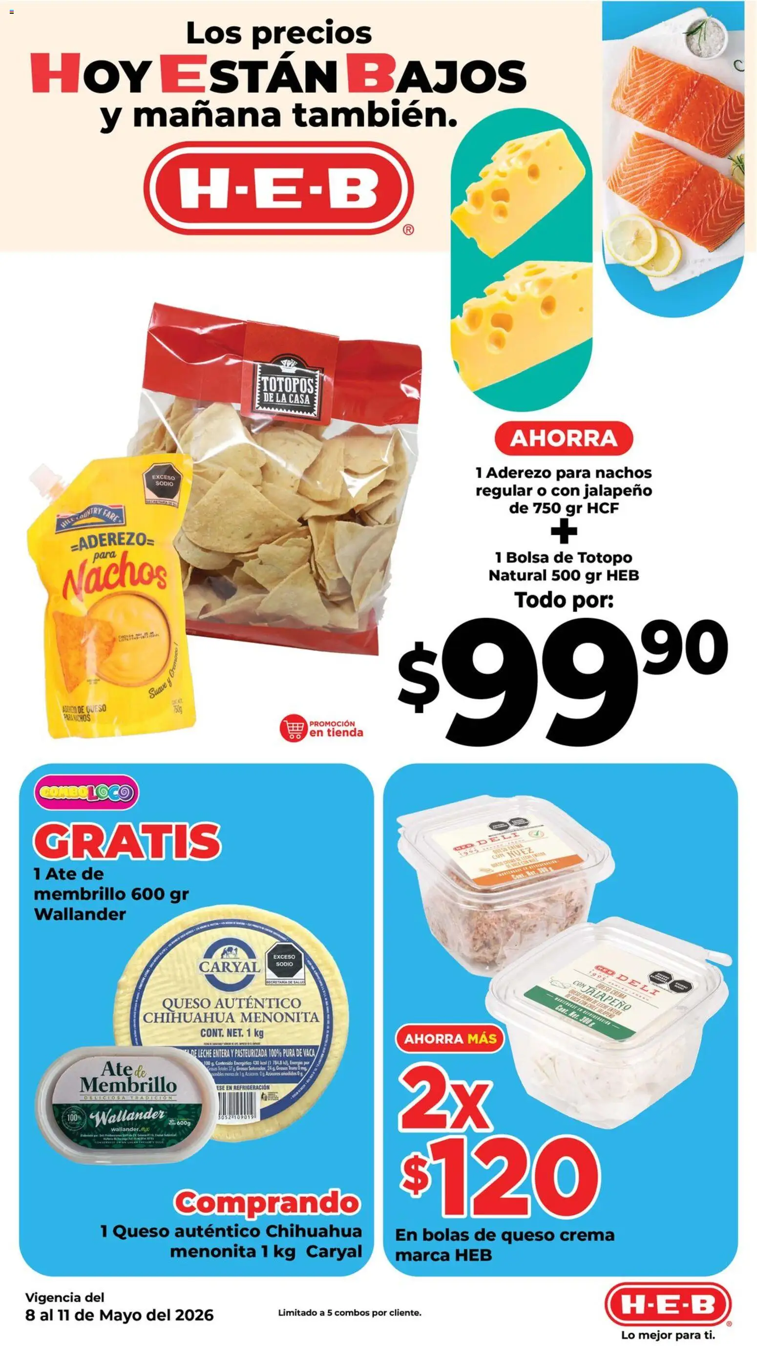 Nuevas ofertas de H-E-B válidas en toda la República Mexicana desde el 08.05.2026. ¡Encuentra las mejores ofertas en H-E-B folleto Calidad! | Página: 2 | Productos: Aderezo, Crema, Bolsa, Queso