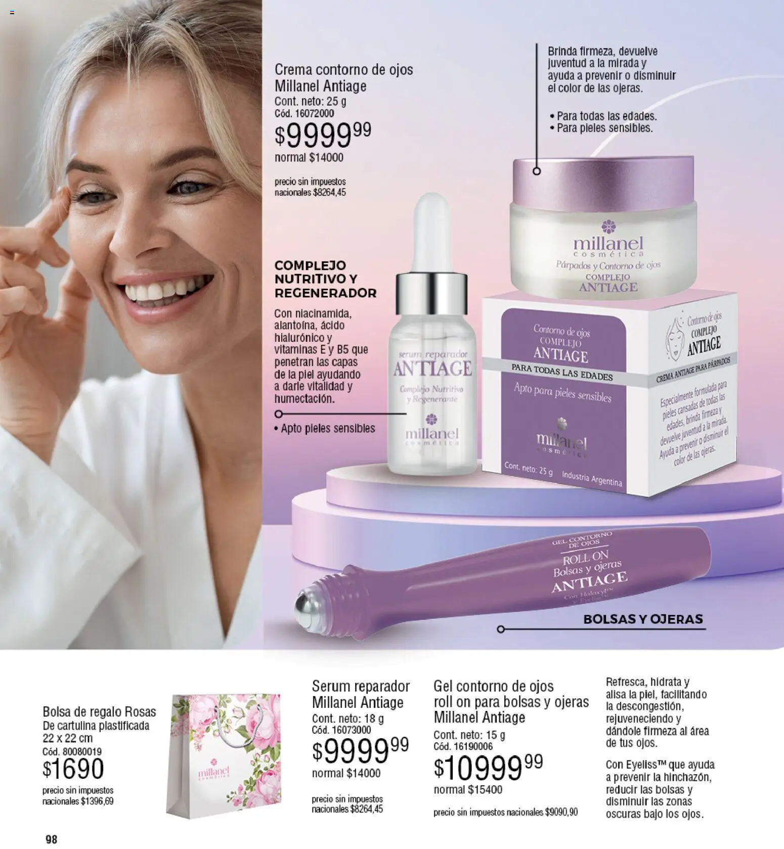 Millanel - Catálogo │ válido desde el 30/03/2026 | Página: 98 | Productos: Vitaminas, Contorno de ojos, Contorno, Crema