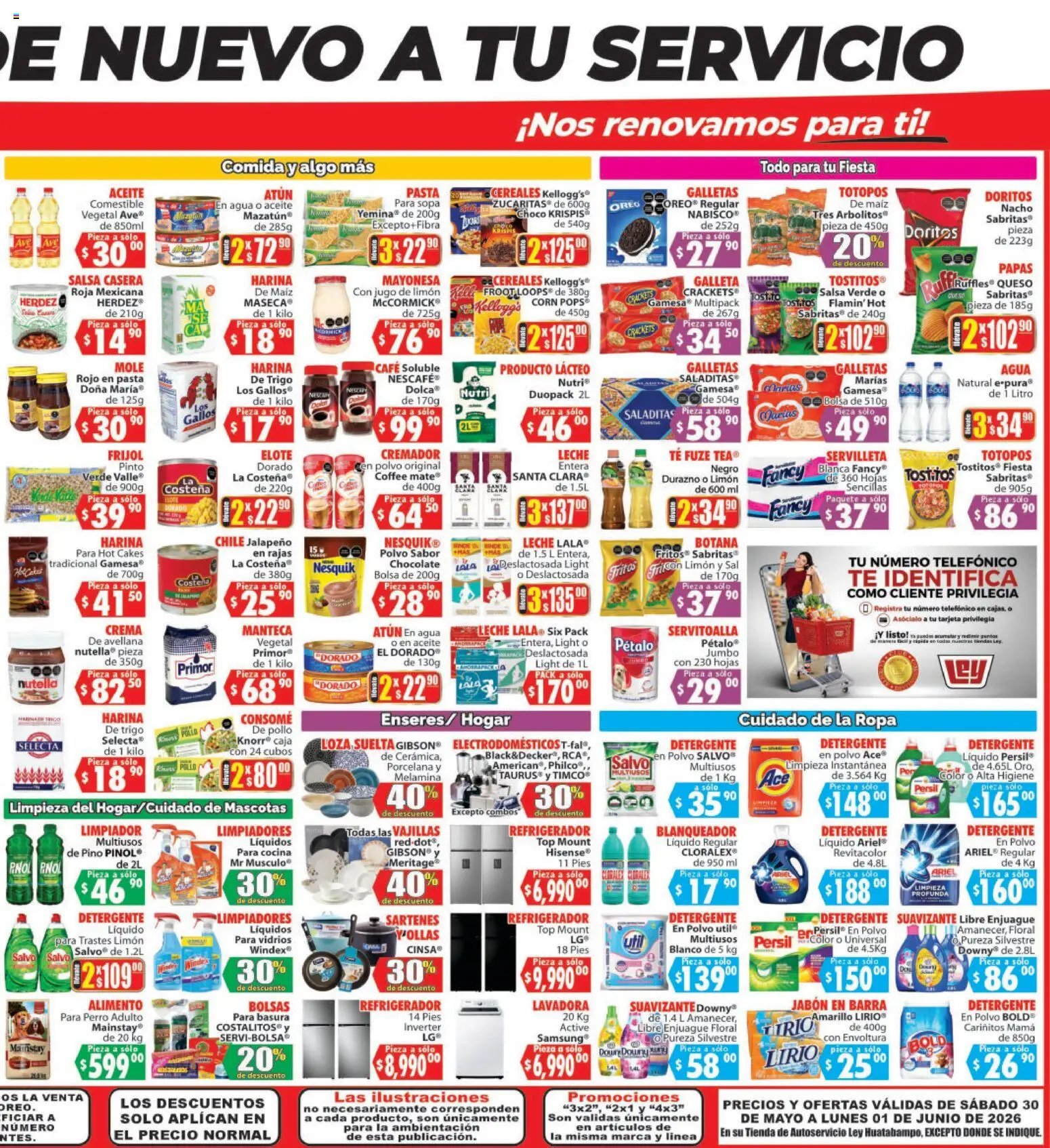 Nuevas ofertas de Casa Ley válidas en toda la República Mexicana desde el 30.05.2026. ¡Encuentra las mejores ofertas en Casa Ley folleto Huatabampo! | Página: 4 | Productos: Pollo, Cocina, Barra, Té