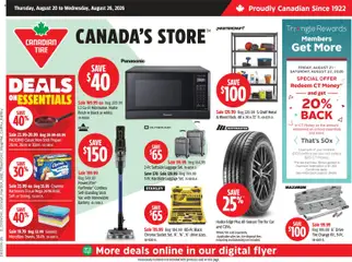 Preview of Canadian Tire weekly flyer from shop Canadian Tire valid from Aug 20, 2026
