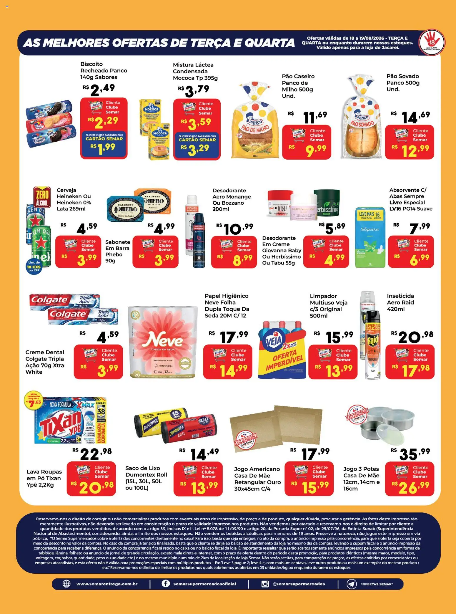 Semar Supermercado Folheto - válido de 18/09/2026 | Página: 2 | Produtos: Mala, Pó, Biscoito, Desodorante