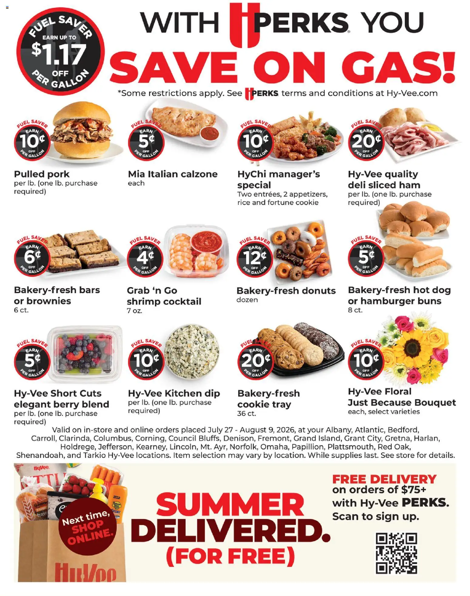 HyVee More Fuel Savings - valid from 07/30/2026 | Page: 1 | Products: Ham, Pork, Rice