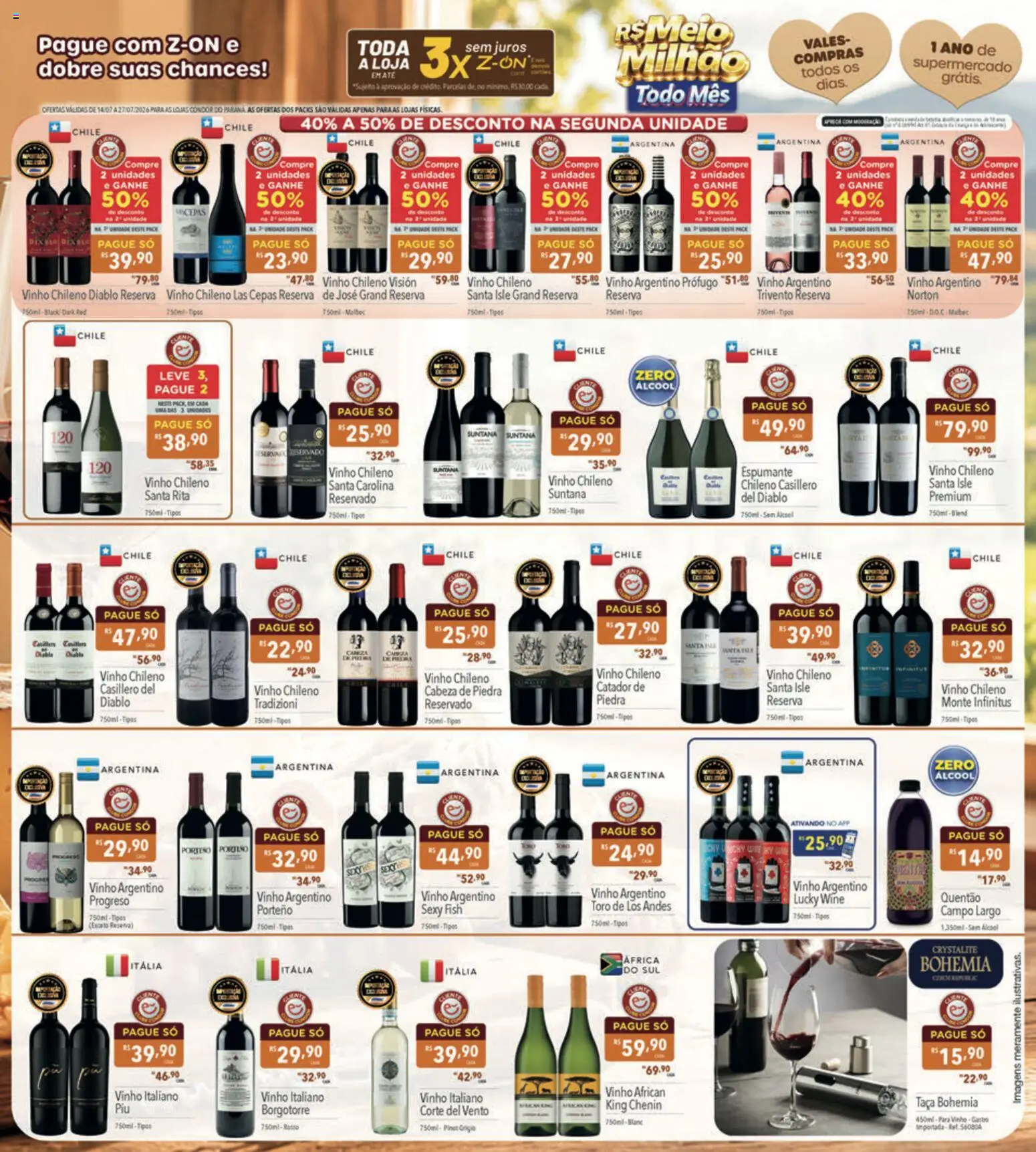 Supermercados Condor Folheto - válido de 14/07/2026 | Página: 3 | Produtos: Espumante, Vinho