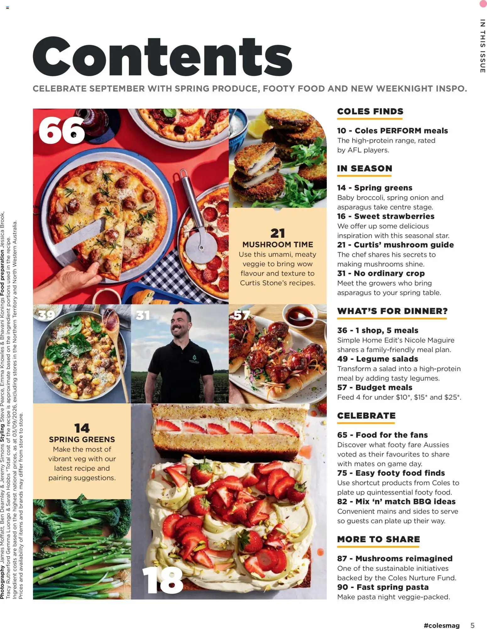 Coles catalogue - valid from 01/09/2026 | Page: 5 | Products: Food, Strawberries, Pasta, Greens