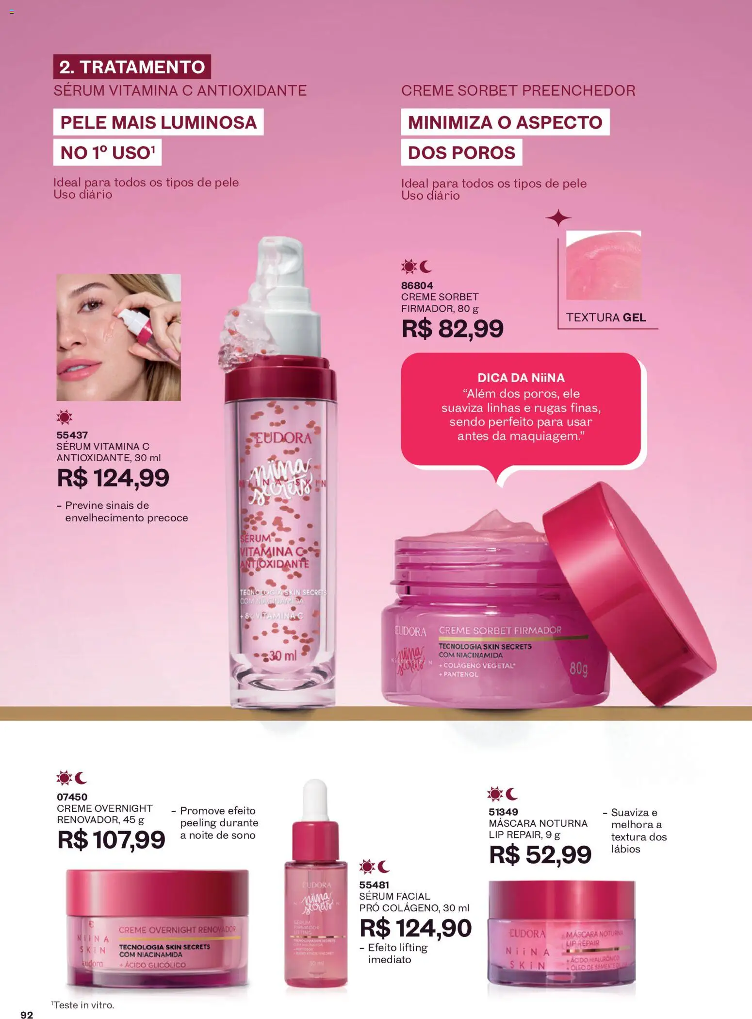 Eudora Folheto - válido de 16/09/2026 | Página: 95 | Produtos: Colágeno, Óleo, Sérum, Creme