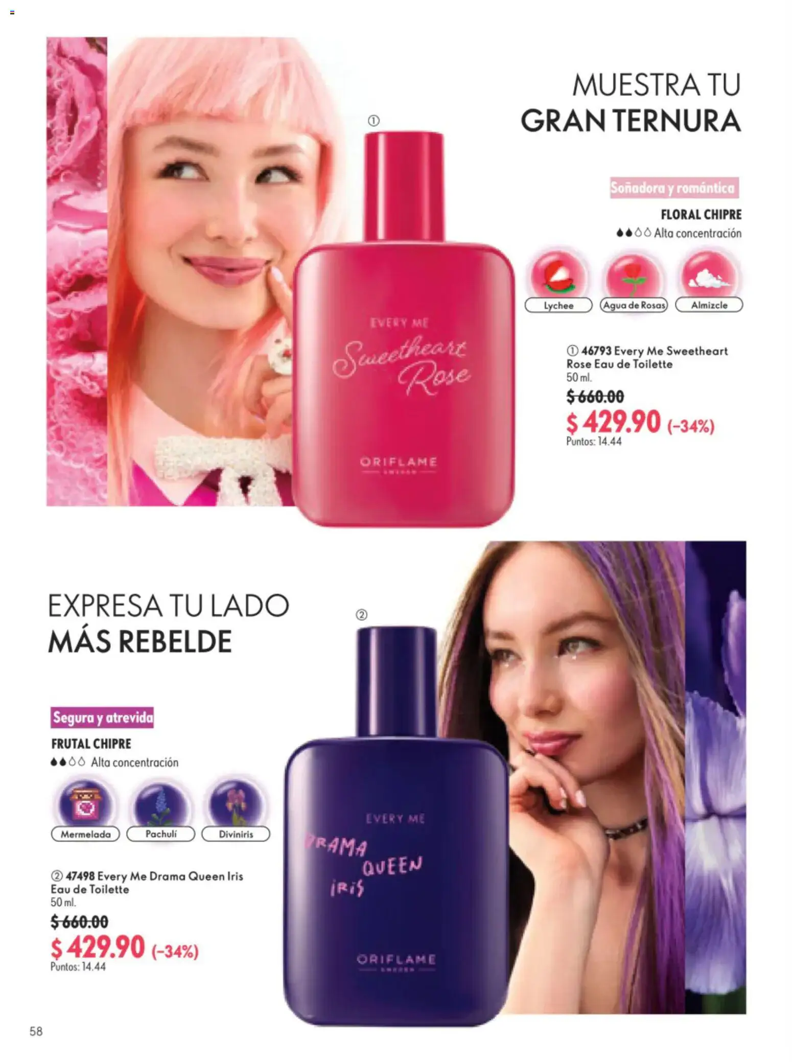 Nuevas ofertas de Oriflame válidas en toda la República Mexicana desde el 20/06/2026. ¡Encuentra las mejores ofertas en Oriflame campaña 9 2026! | Página: 58