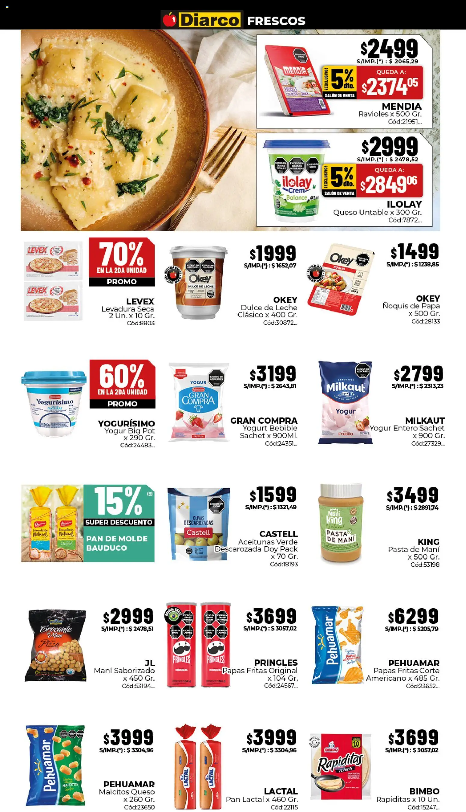 Diarco ofertas │ válido desde el 29/06/2026 | Página: 11 | Productos: Molde, Papa, Leche, Ñoquis