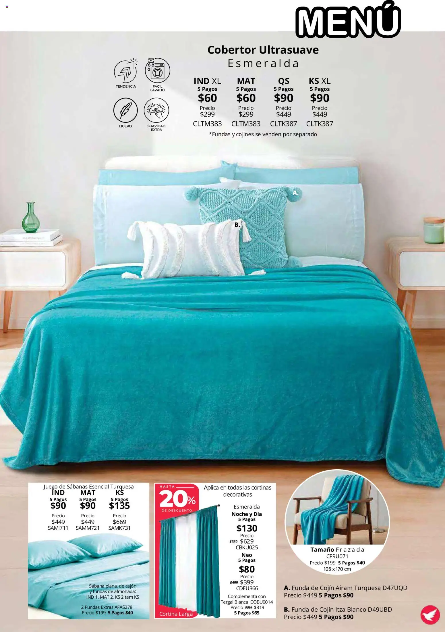 Nuevas ofertas de Colchas Concord válidas en toda la República Mexicana desde el 15/10/2026. ¡Encuentra las mejores ofertas en Colchas Concord catálogo Colección Cobertor Calor de Hogar! | Página: 115