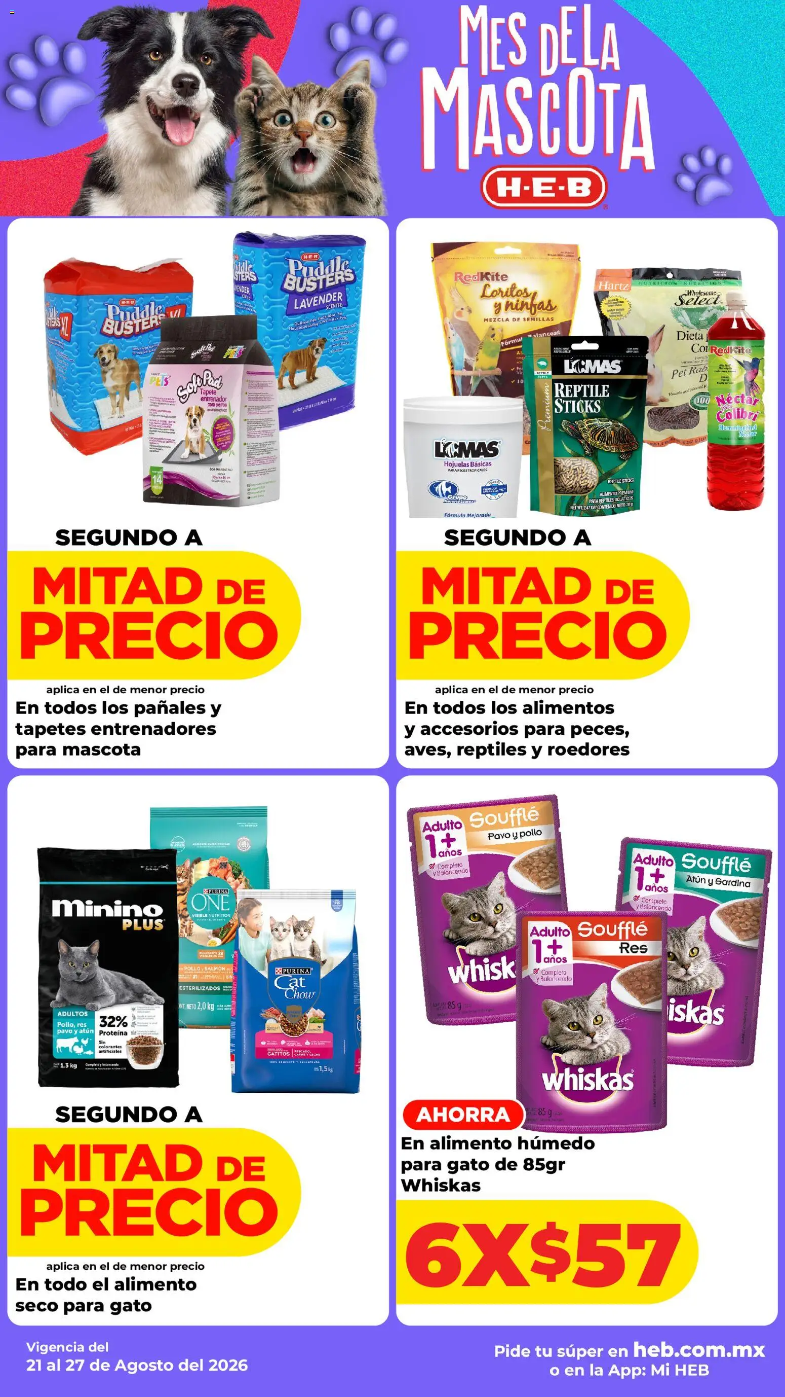 Nuevas ofertas de H-E-B válidas en toda la República Mexicana desde el 21/08/2026. ¡Encuentra las mejores ofertas en H-E-B folleto! | Página: 13 | Productos: Res, Pañales, Proteína, Tapete