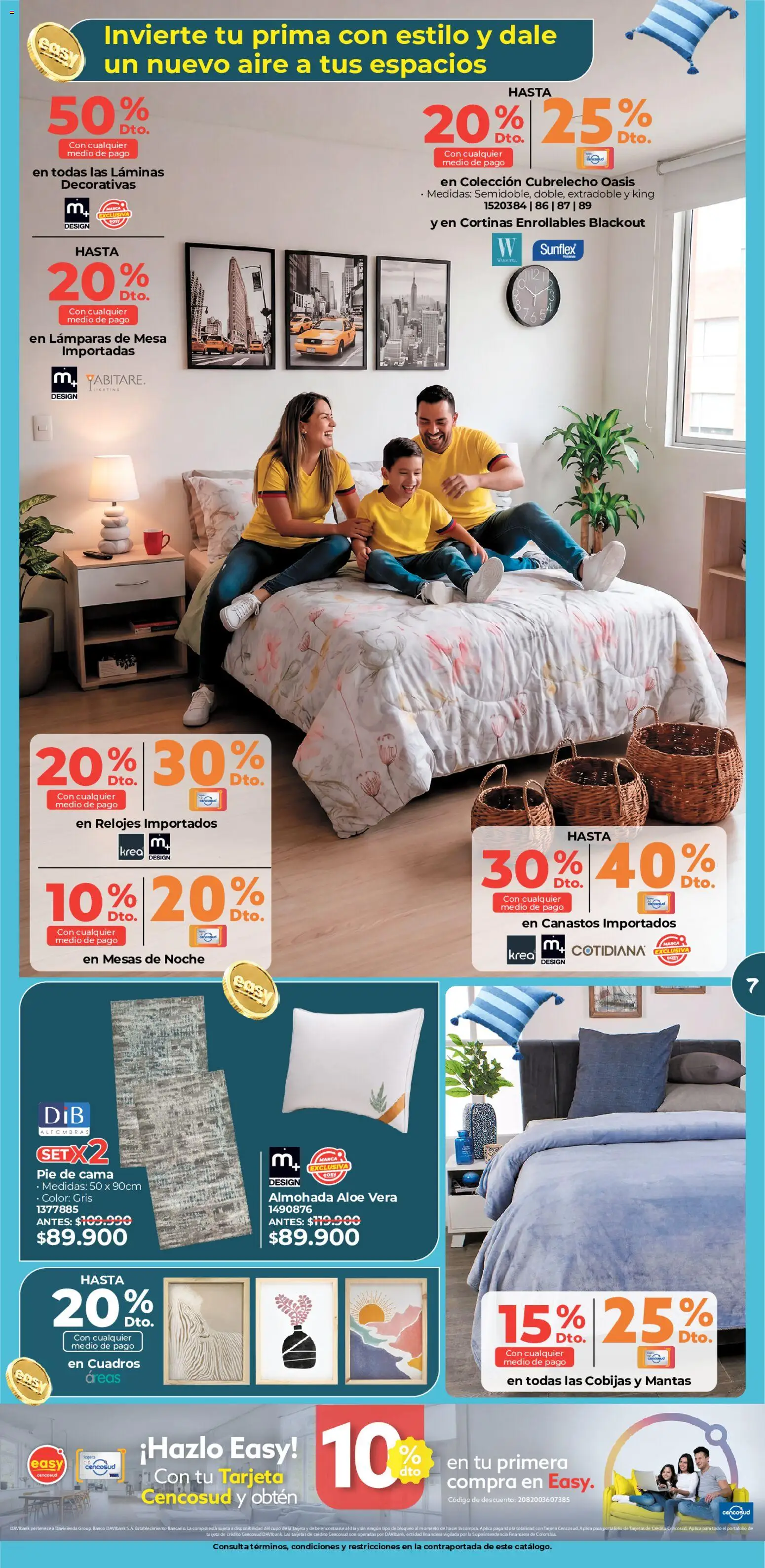 Easy revista - valida desde el 27/05/2026 | Página: 7 | Productos: Banco, Cama, Mesa, Cubrelecho