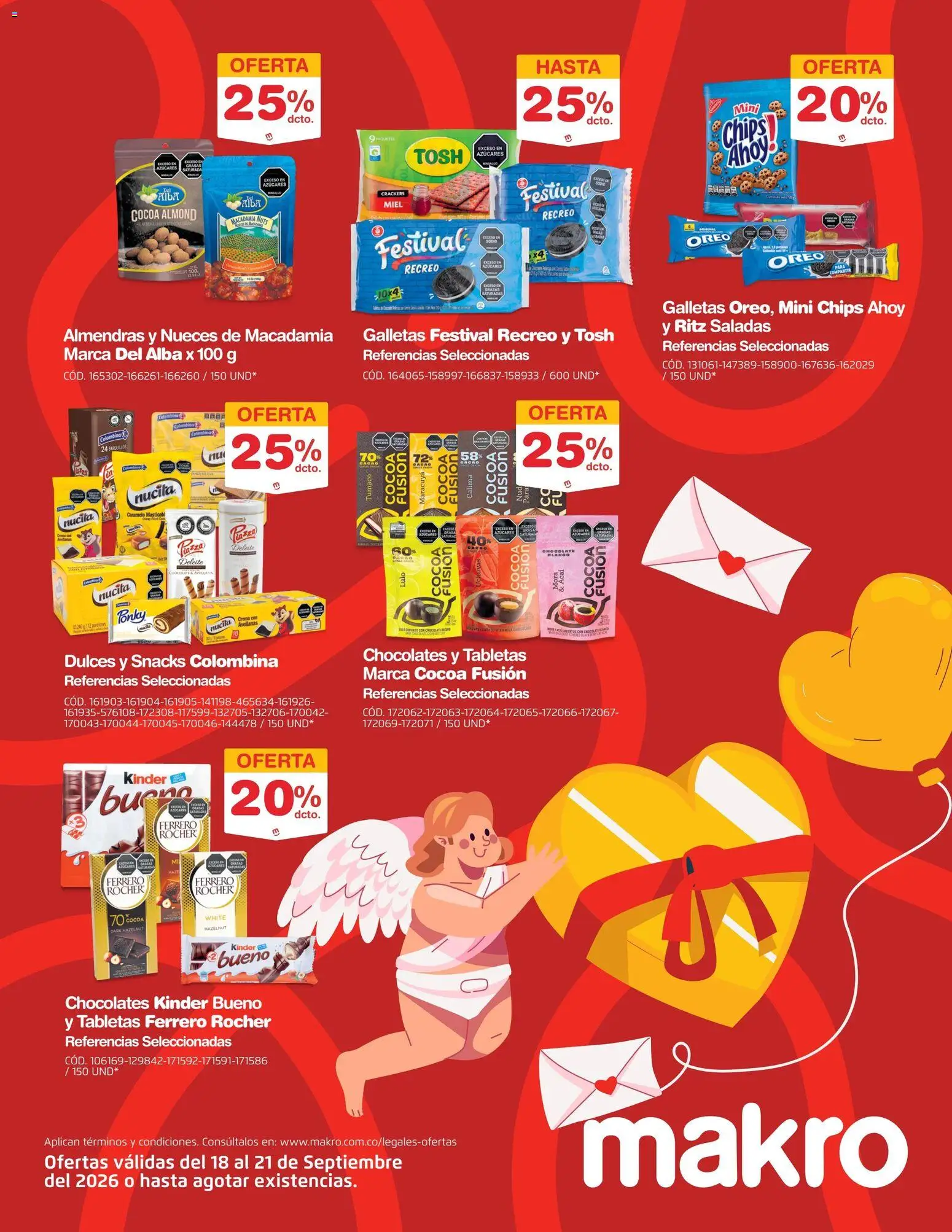 Makro revista - valida desde el 18/09/2026 | Página: 4 | Productos: Crema, Ferrero Rocher, Maracuyá, Chocolate
