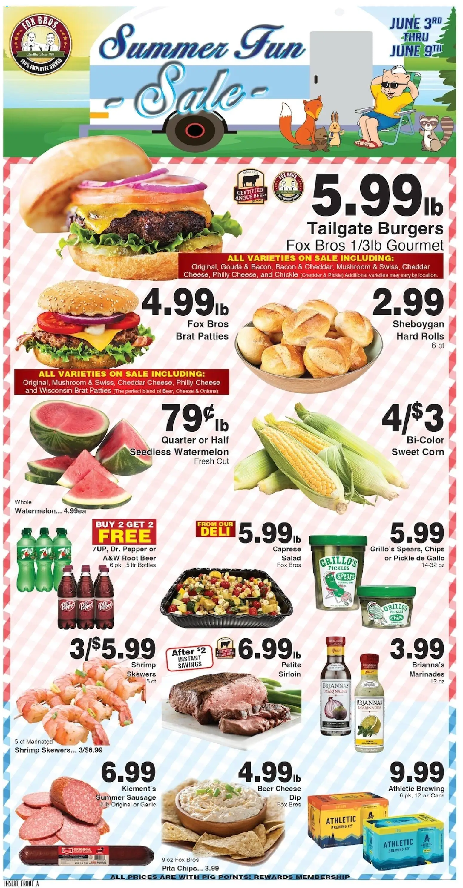 Piggly Wiggly Weekly Ad - valid from 03.06.2026 | Page: 1 | Products: Corn, Beef, Sausage, Watermelon